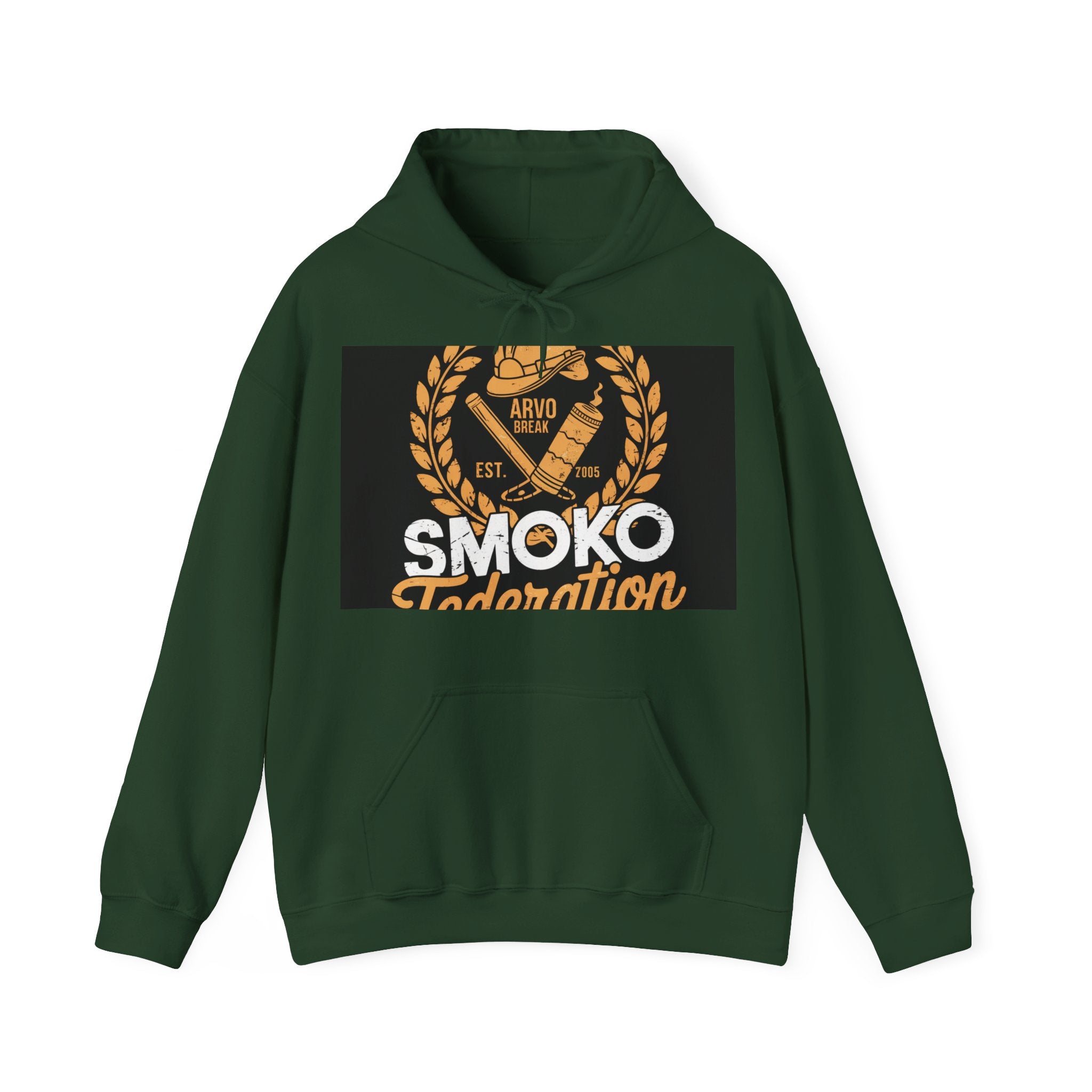 Smoko Federation - Trendy Teez Funny Hoodie mockup
