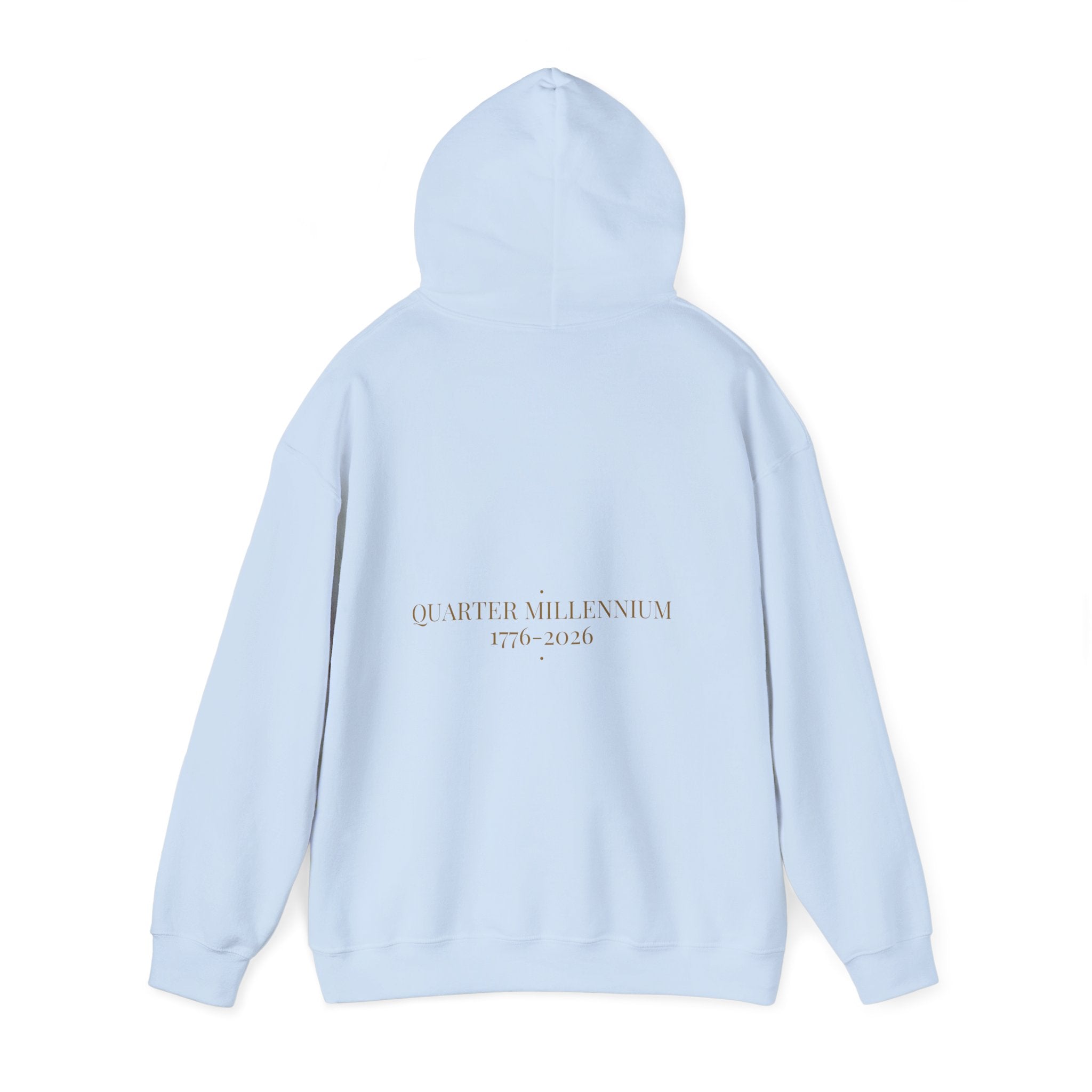 Quarter Millennium 1776-2026 - Trendy Teez Funny Hoodie (Back Print) mockup