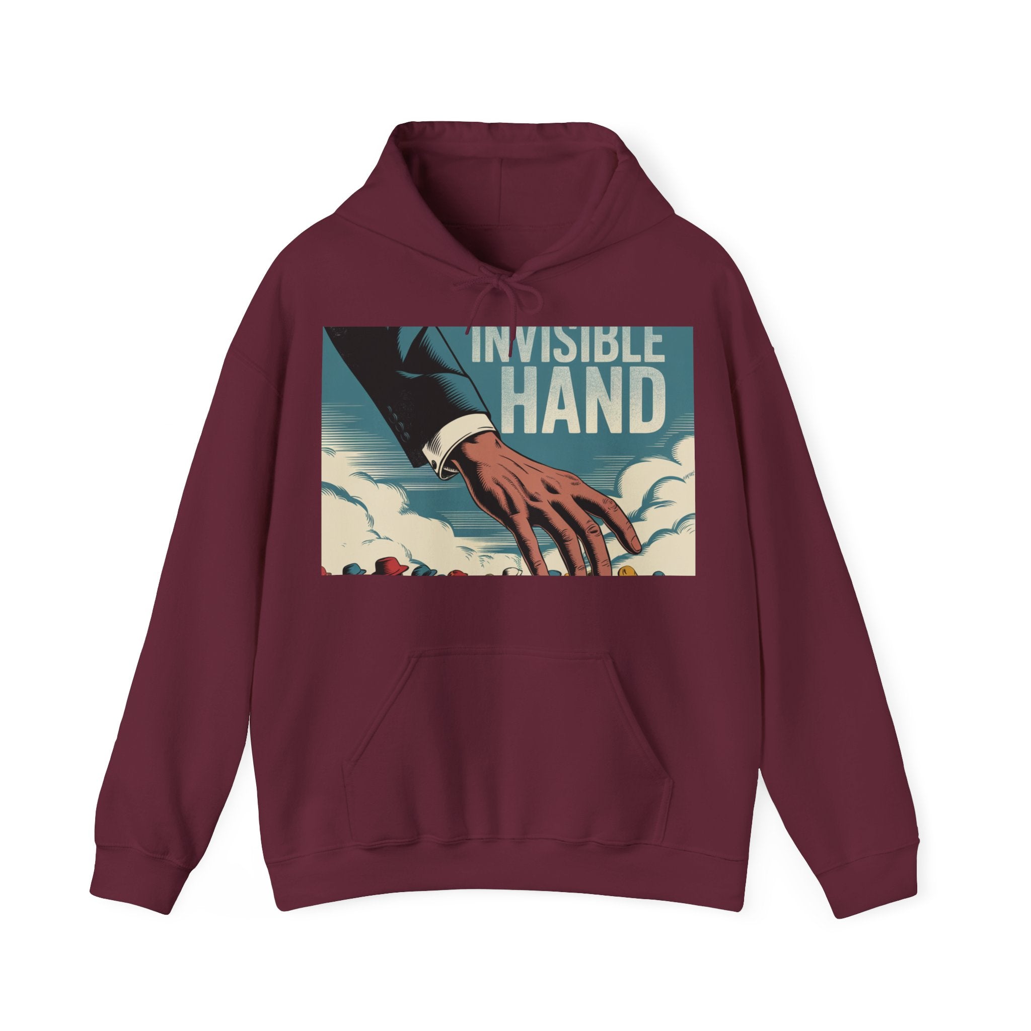 The Invisible Hand - Trendy Teez Funny Hoodie mockup