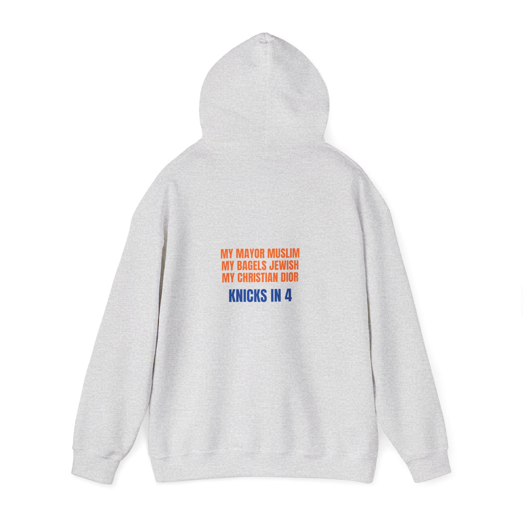 Knicks In 4 Liberty Ball - Trendy Teez Hoodie (Graphic Front + Text Back) mockup