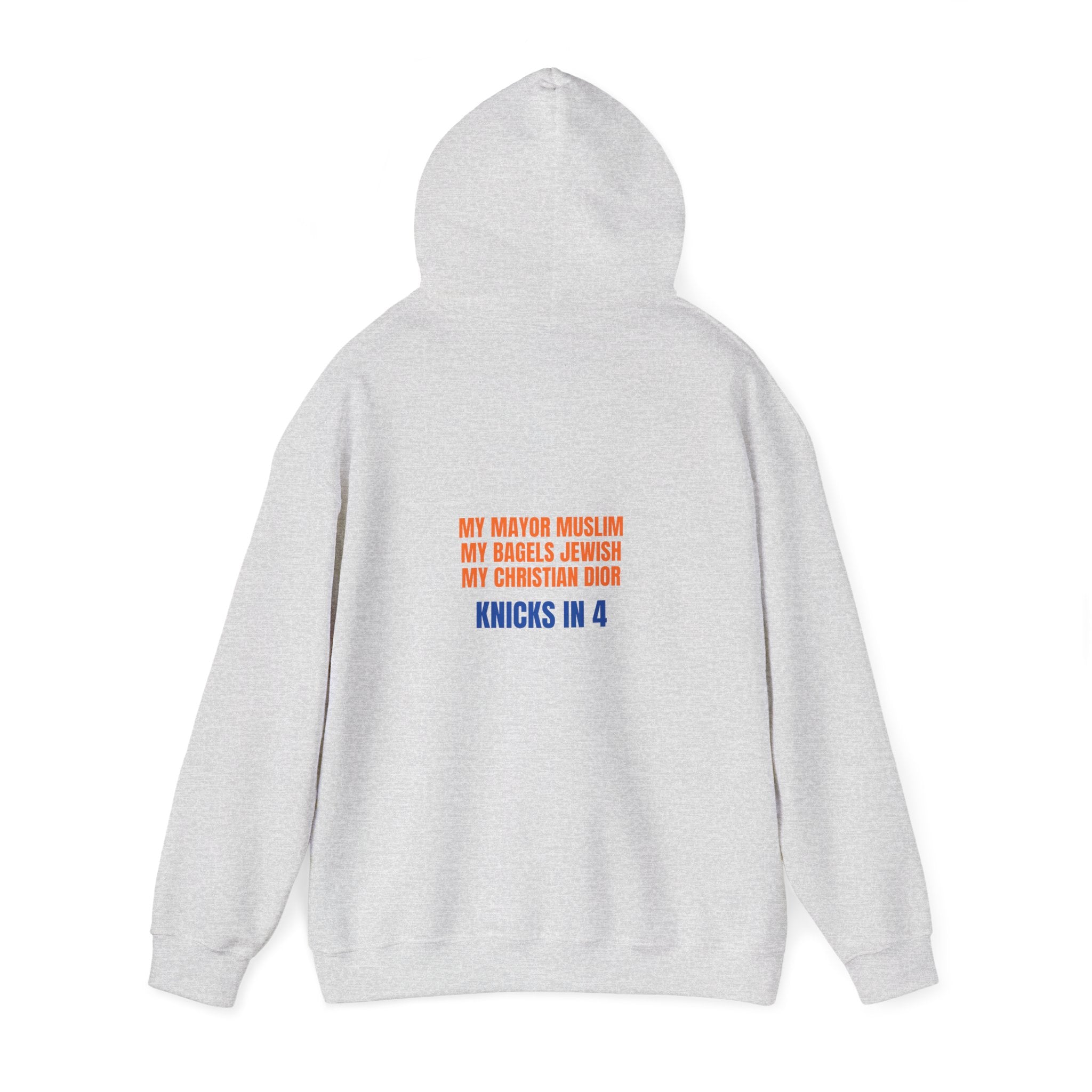 Knicks In 4 Liberty Ball - Trendy Teez Hoodie (Graphic Front + Text Back) mockup