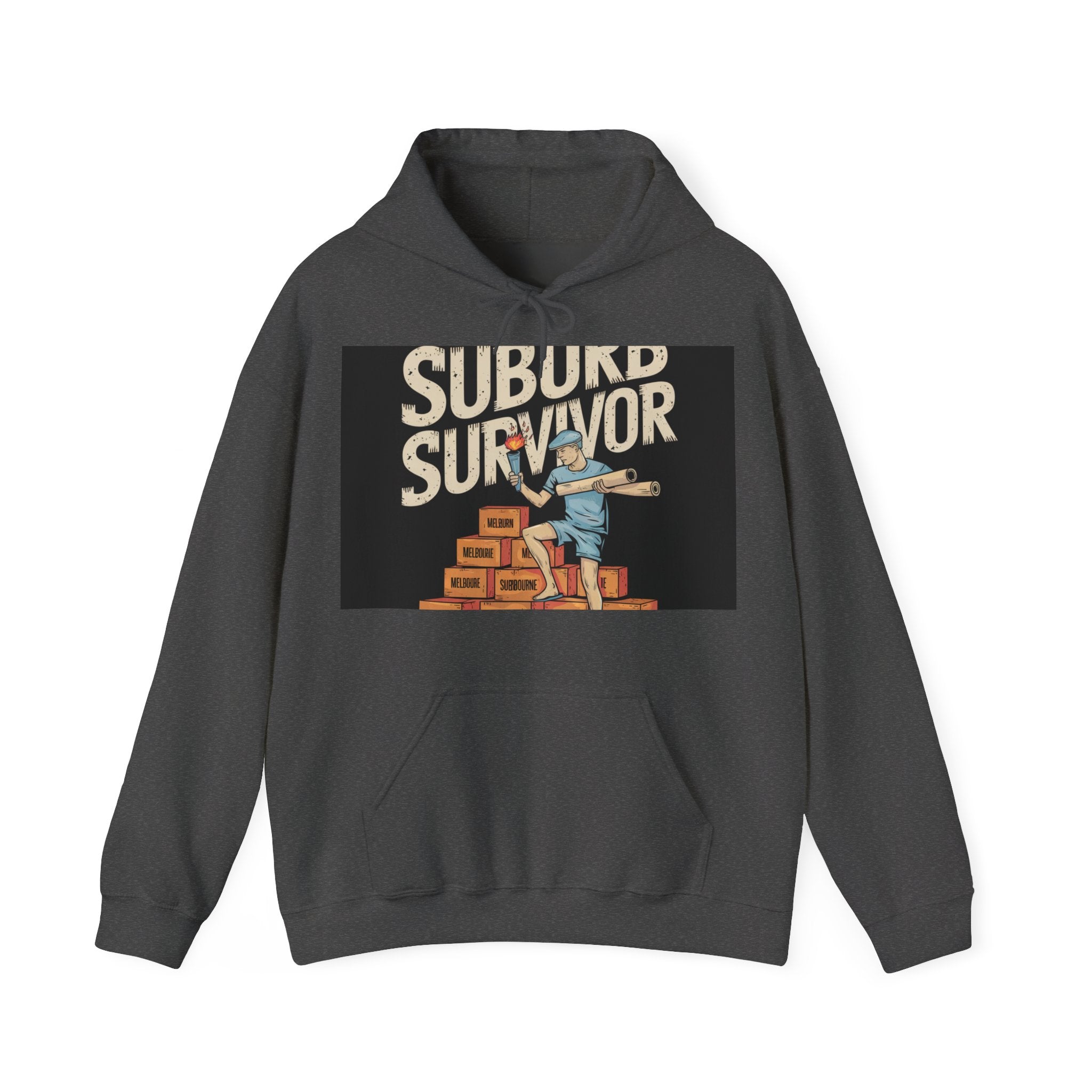 Suburb Survivor - Trendy Teez Funny Hoodie mockup