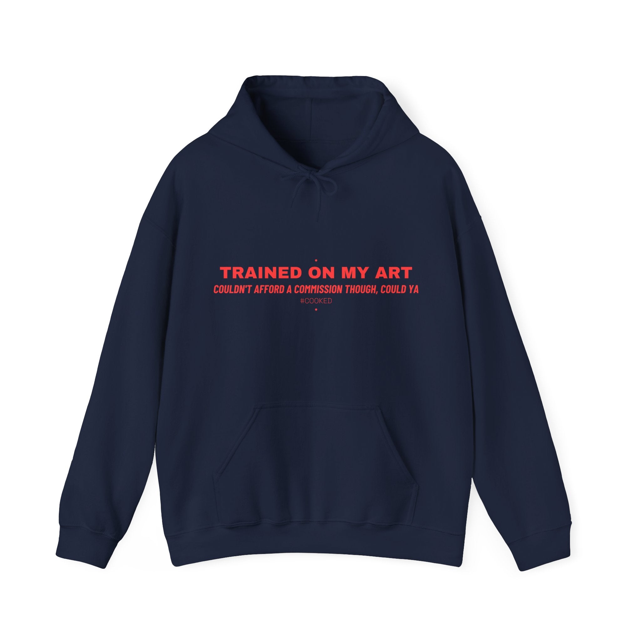 Trained On My Art - Trendy Teez Funny Hoodie mockup