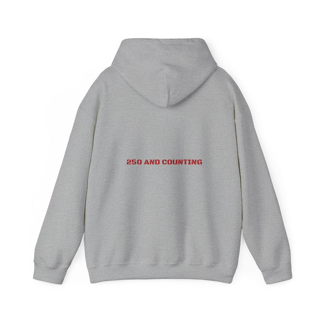 250 And Counting - Trendy Teez Funny Hoodie (Back Print) mockup
