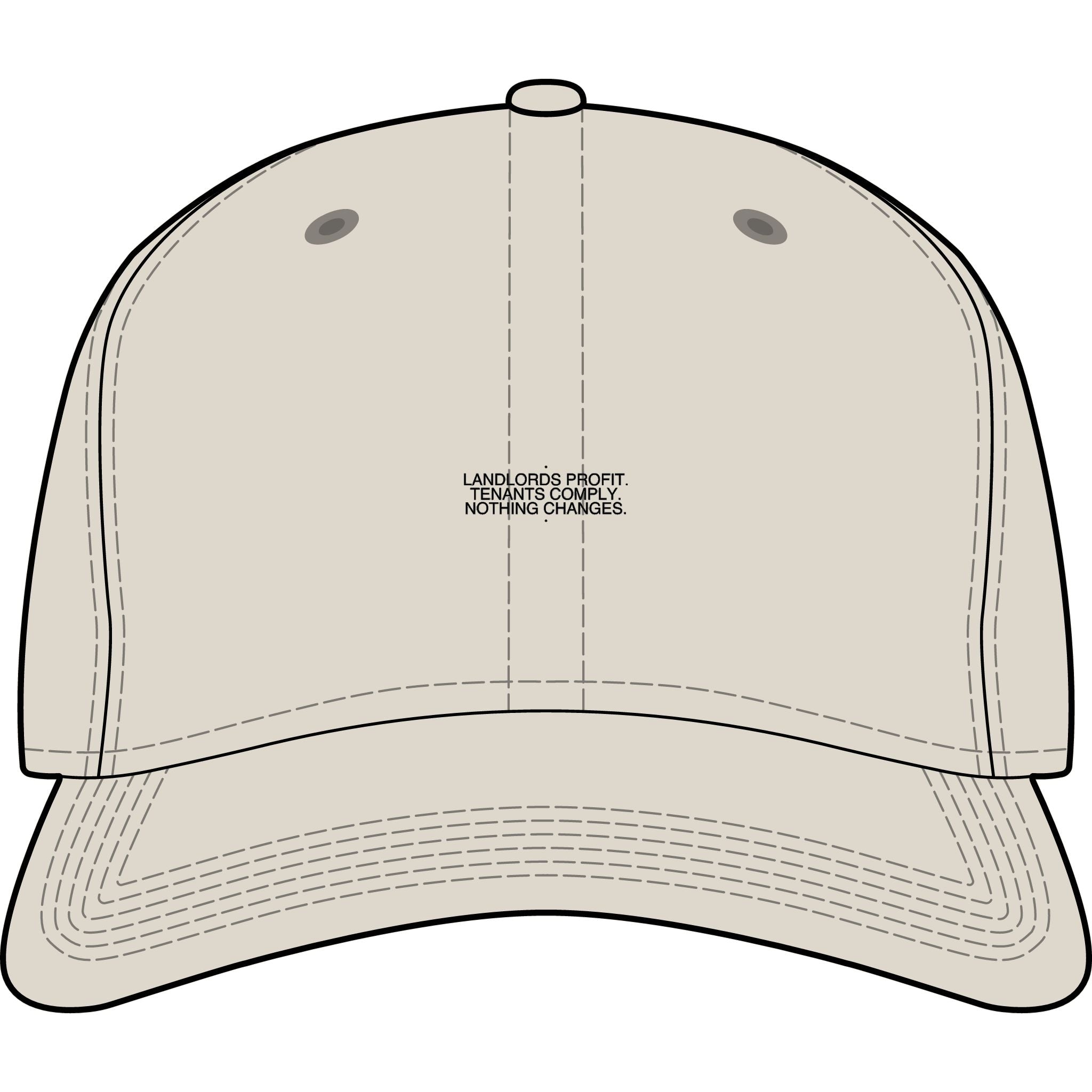 Landlords Profit. Tenants Comply. Nothing Changes. - Trendy Teez Funny Cap mockup