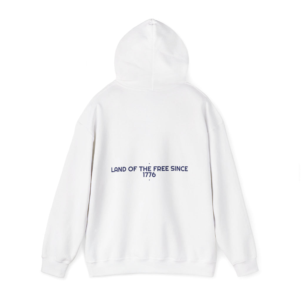 Land Of The Free Since 1776 — Funny Hoodie (Back Print)