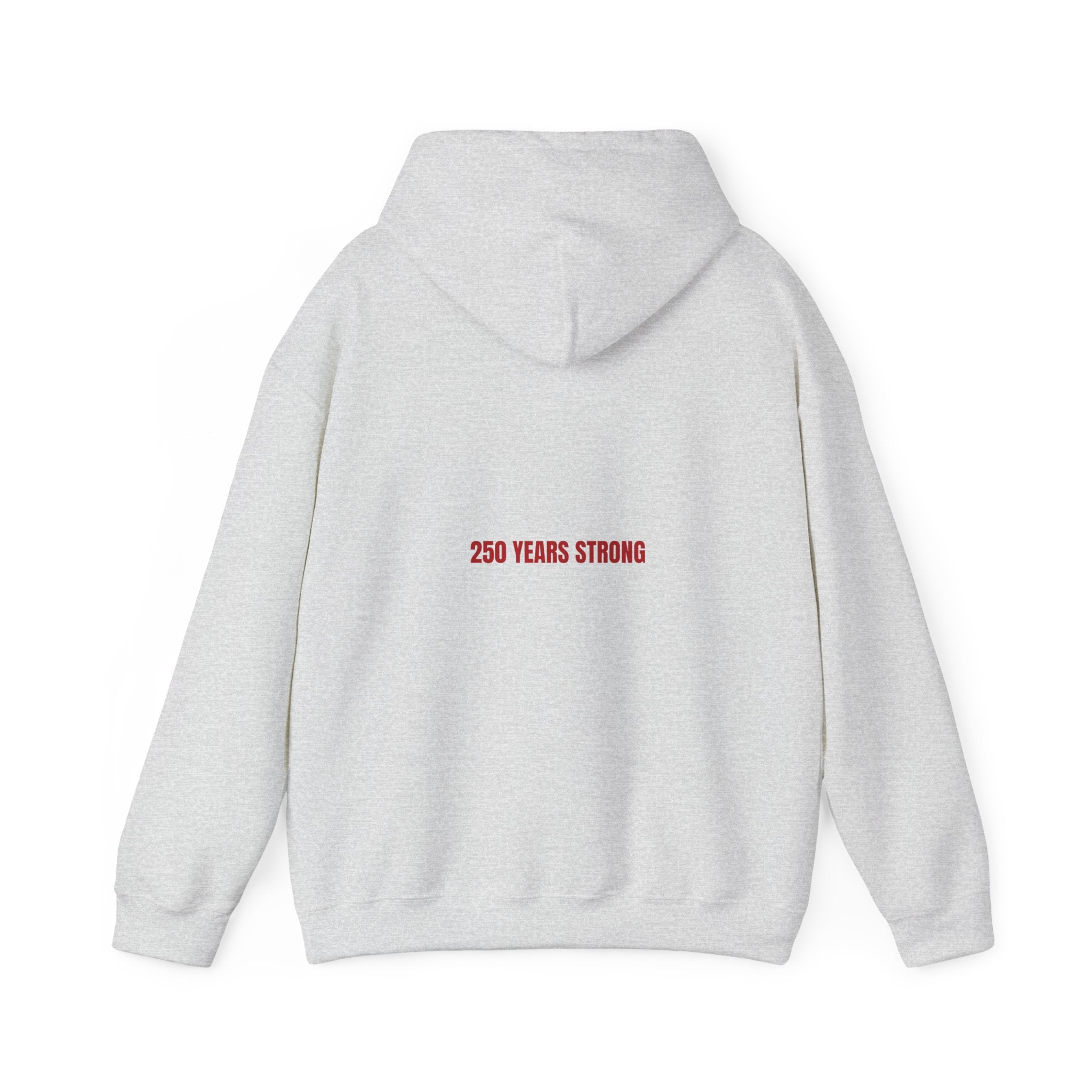 250 Years Strong — Funny Hoodie (Back Print)