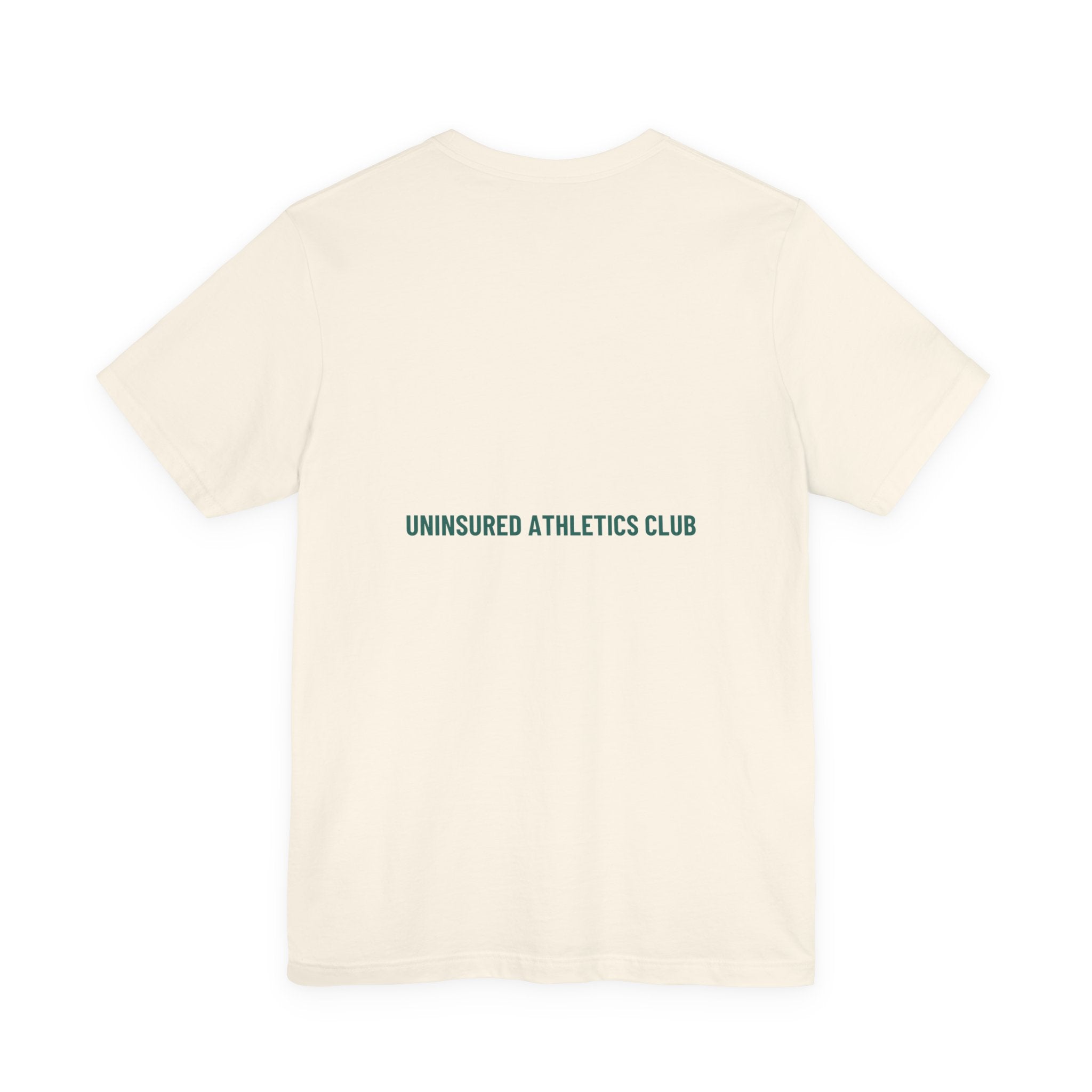 Uninsured Athletics Club - Trendy Teez Funny Tee (Back Print) mockup