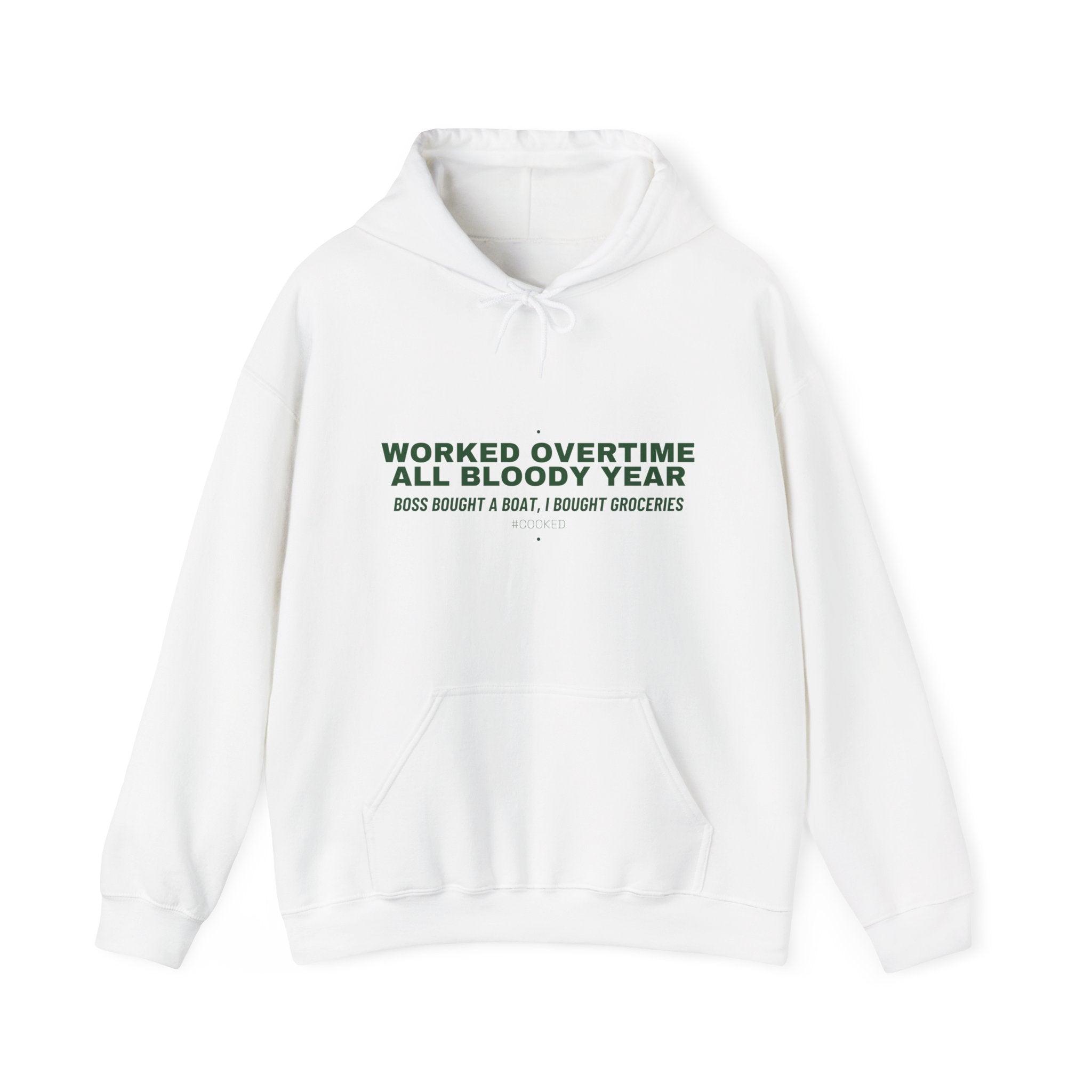 Worked Overtime All Bloody Year - Trendy Teez Funny Hoodie mockup