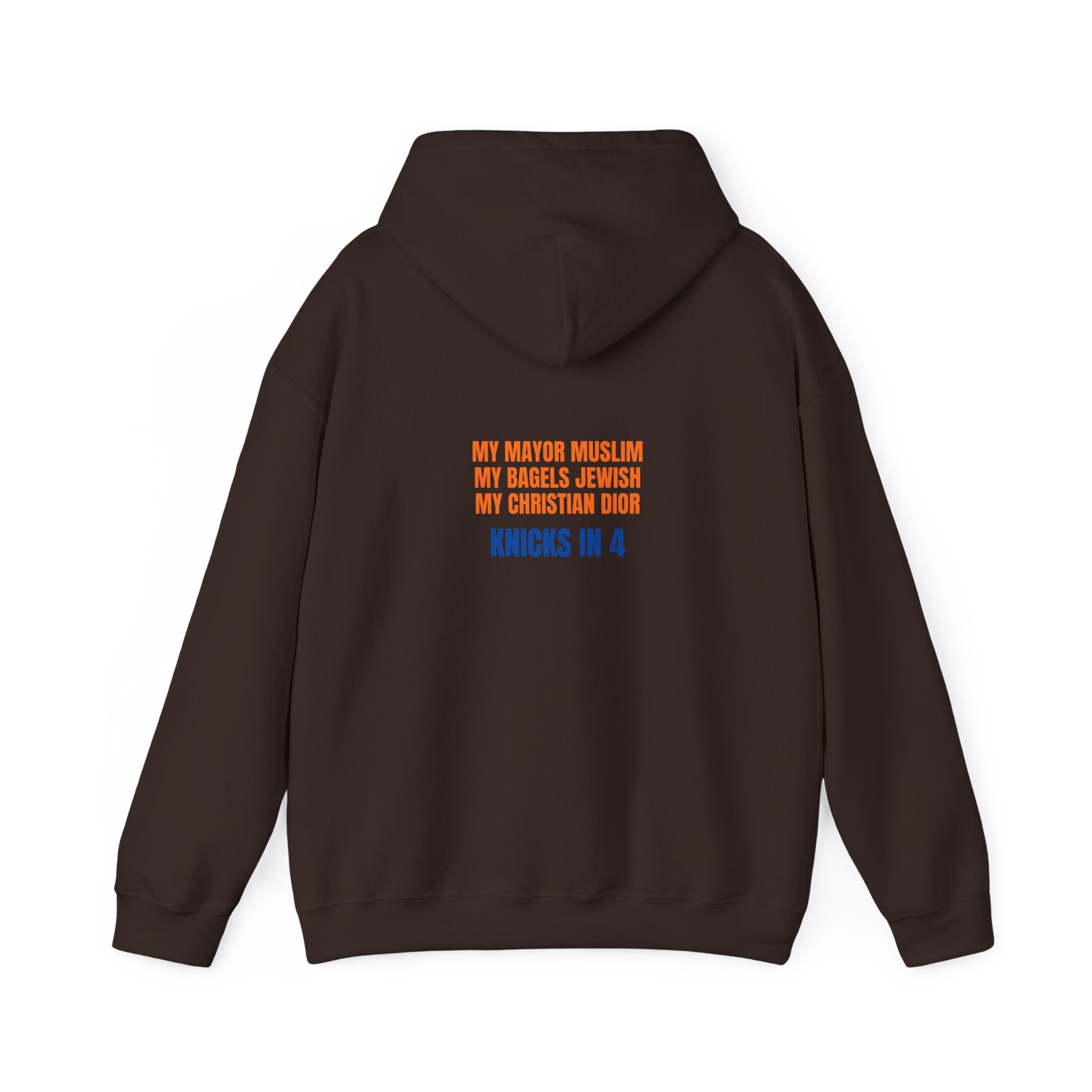 Knicks In 4 Liberty Ball - Trendy Teez Hoodie (Graphic Front + Text Back) mockup