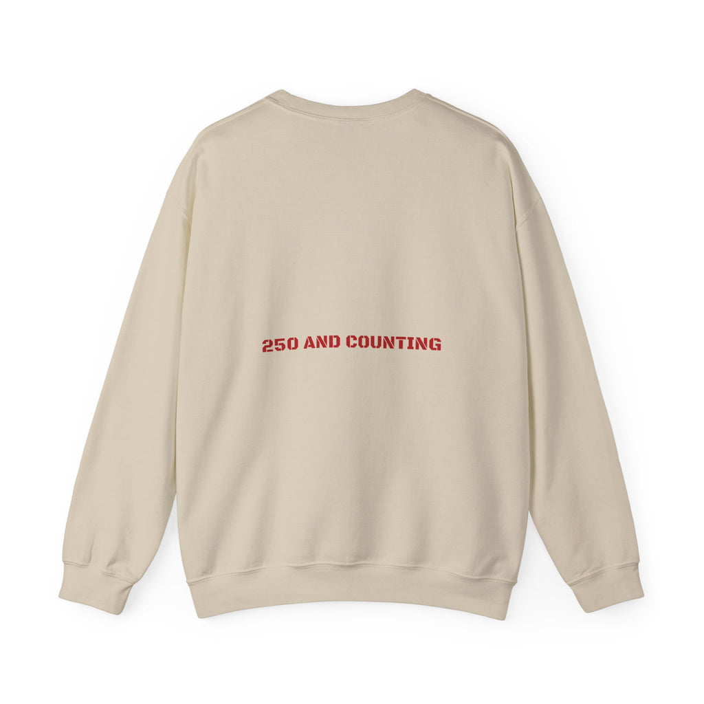 250 And Counting - Trendy Teez Funny Crewneck (Back Print) mockup