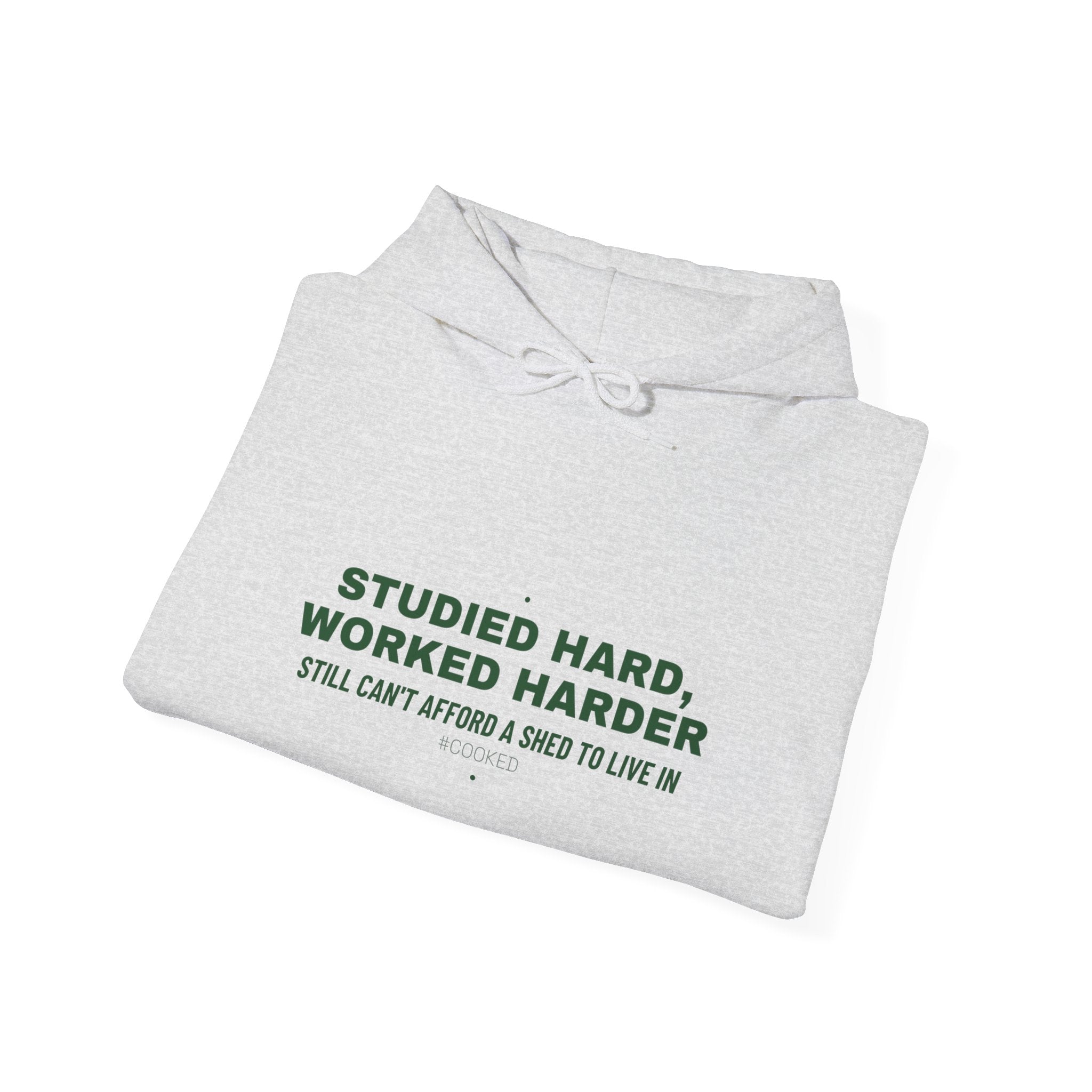 Studied Hard, Worked Harder - Trendy Teez Funny Hoodie mockup