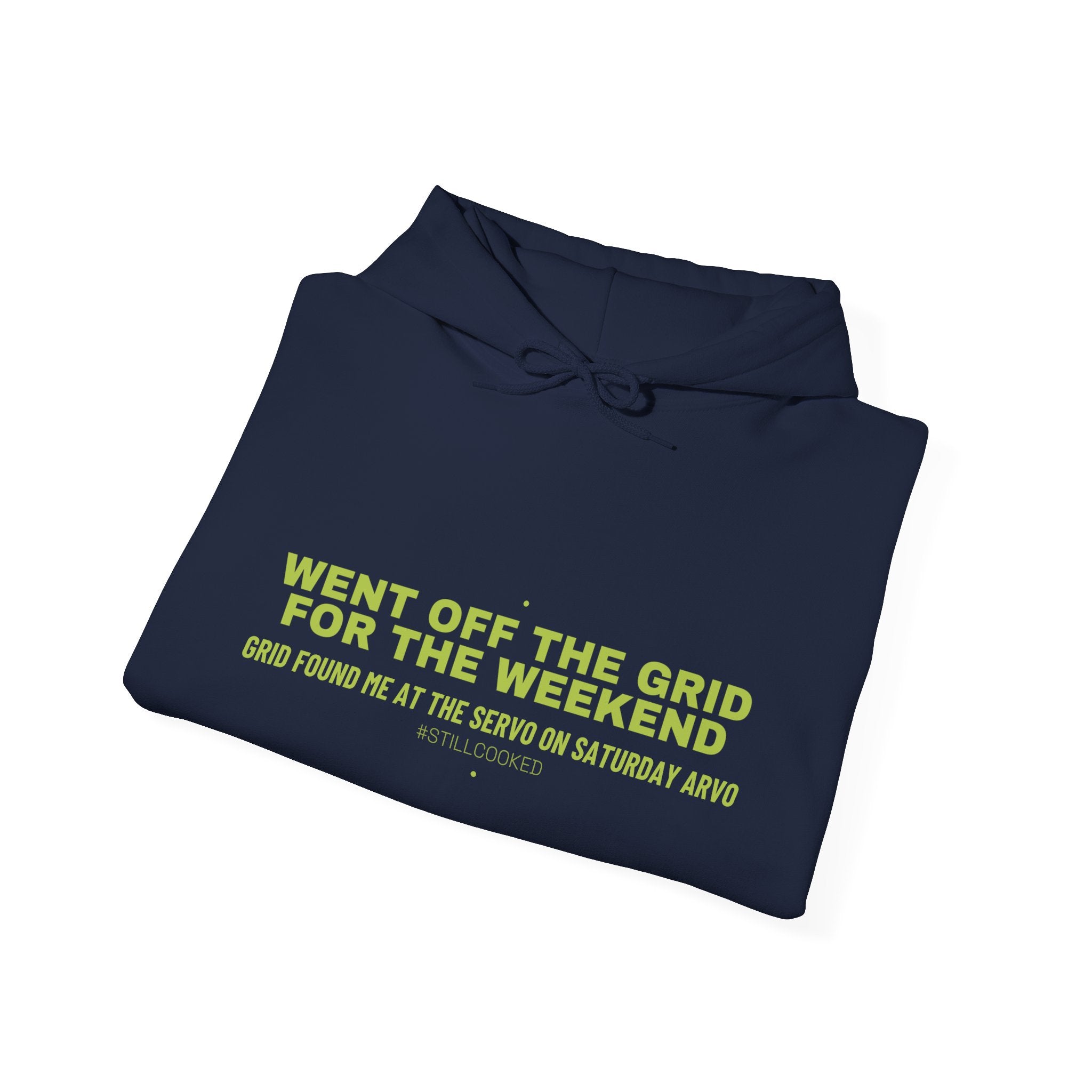 Went Off The Grid For The Weekend - Trendy Teez Funny Hoodie mockup