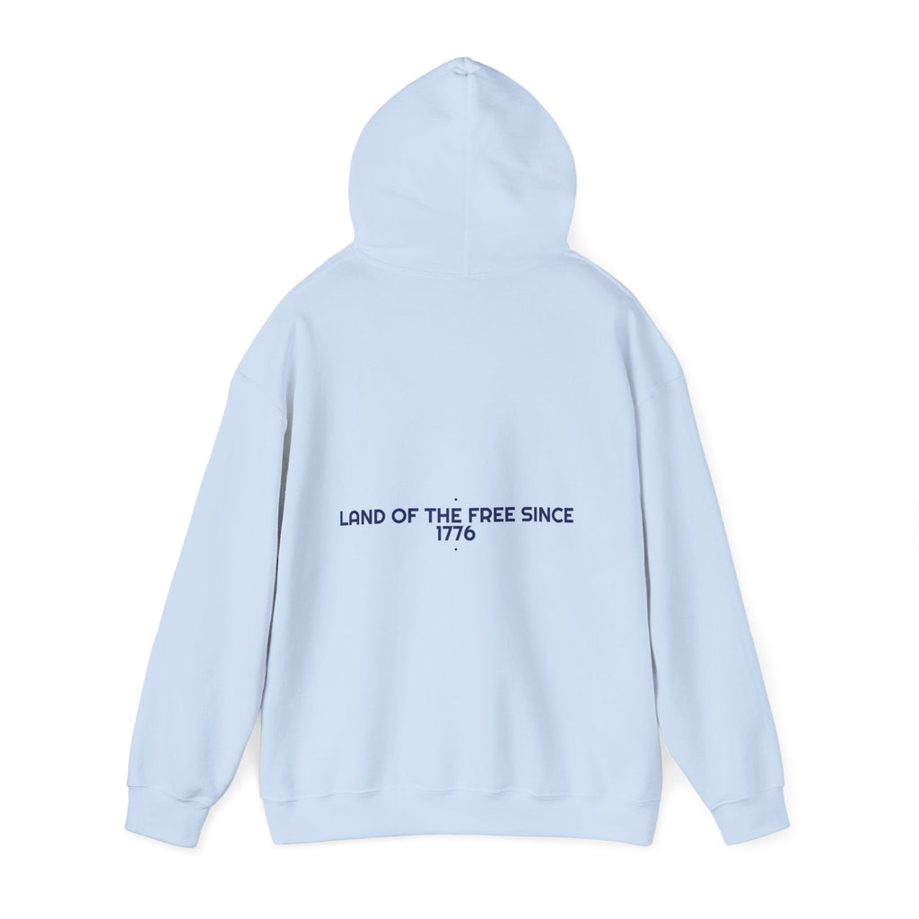 Land Of The Free Since 1776 — Funny Hoodie (Back Print)