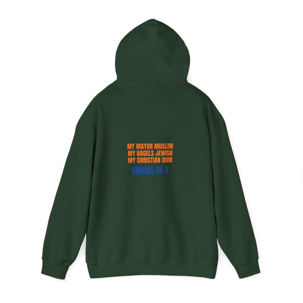 Knicks In 4 Liberty Ball - Trendy Teez Hoodie (Graphic Front + Text Back) mockup