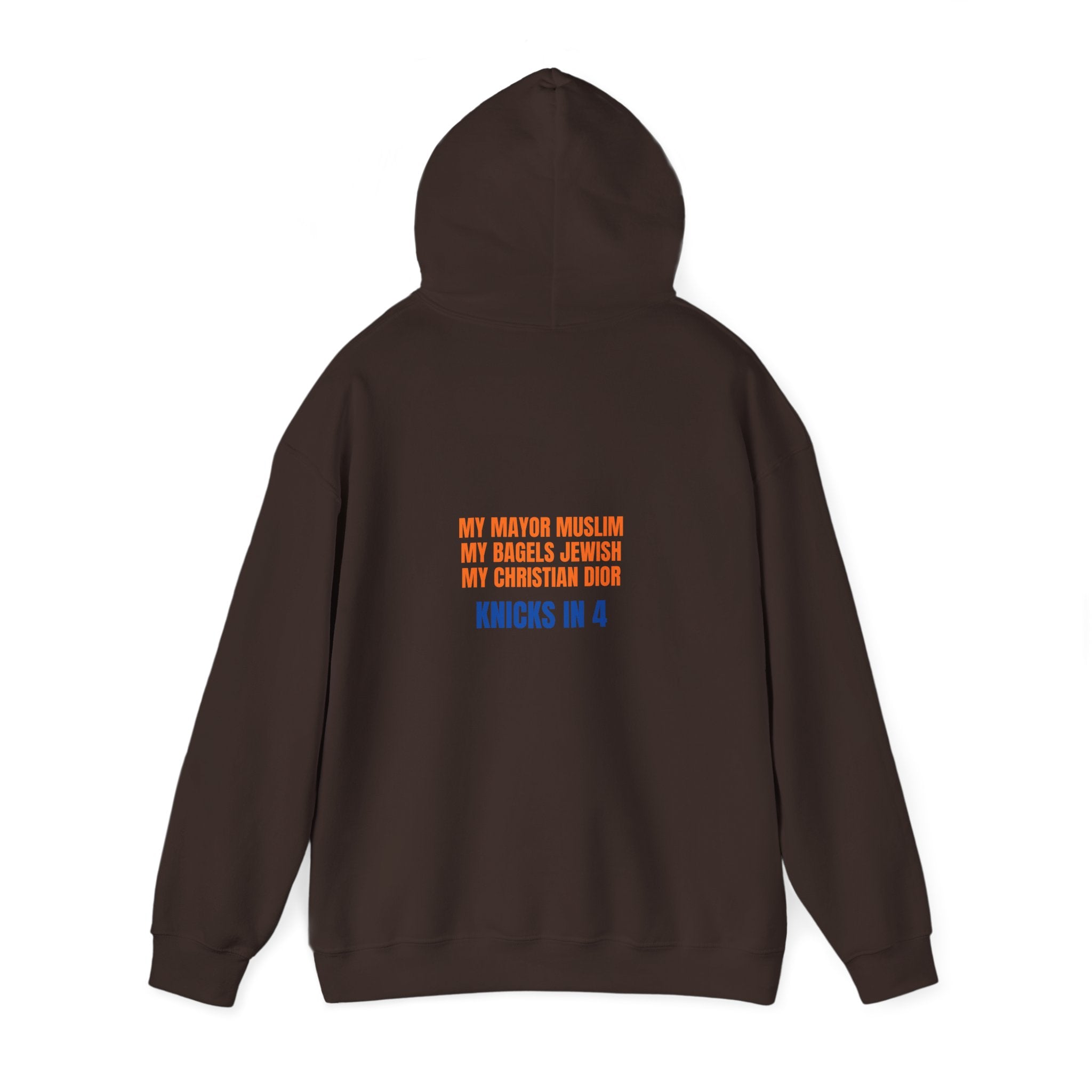 Knicks In 4 Liberty Ball - Trendy Teez Hoodie (Graphic Front + Text Back) mockup
