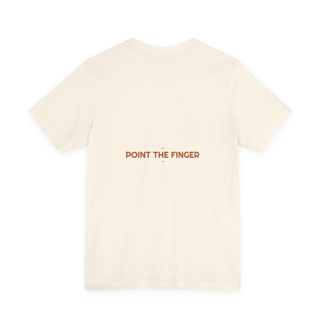 Point The Finger - Trendy Teez Funny Tee (Back Print) mockup