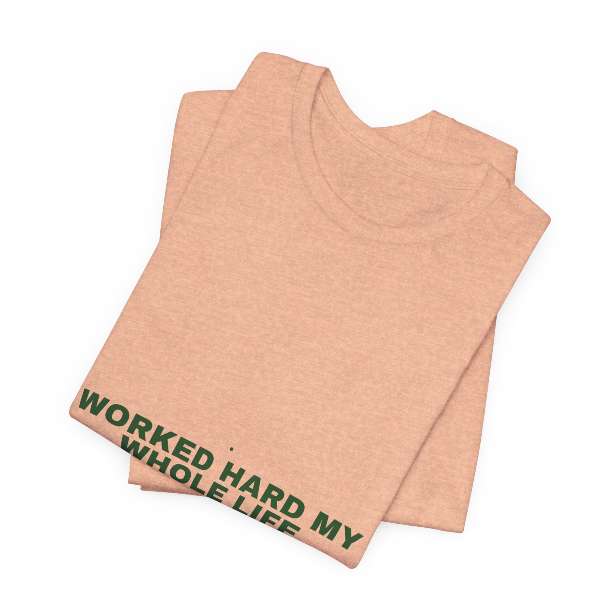Worked Hard My Whole Life - Trendy Teez Funny Tee mockup