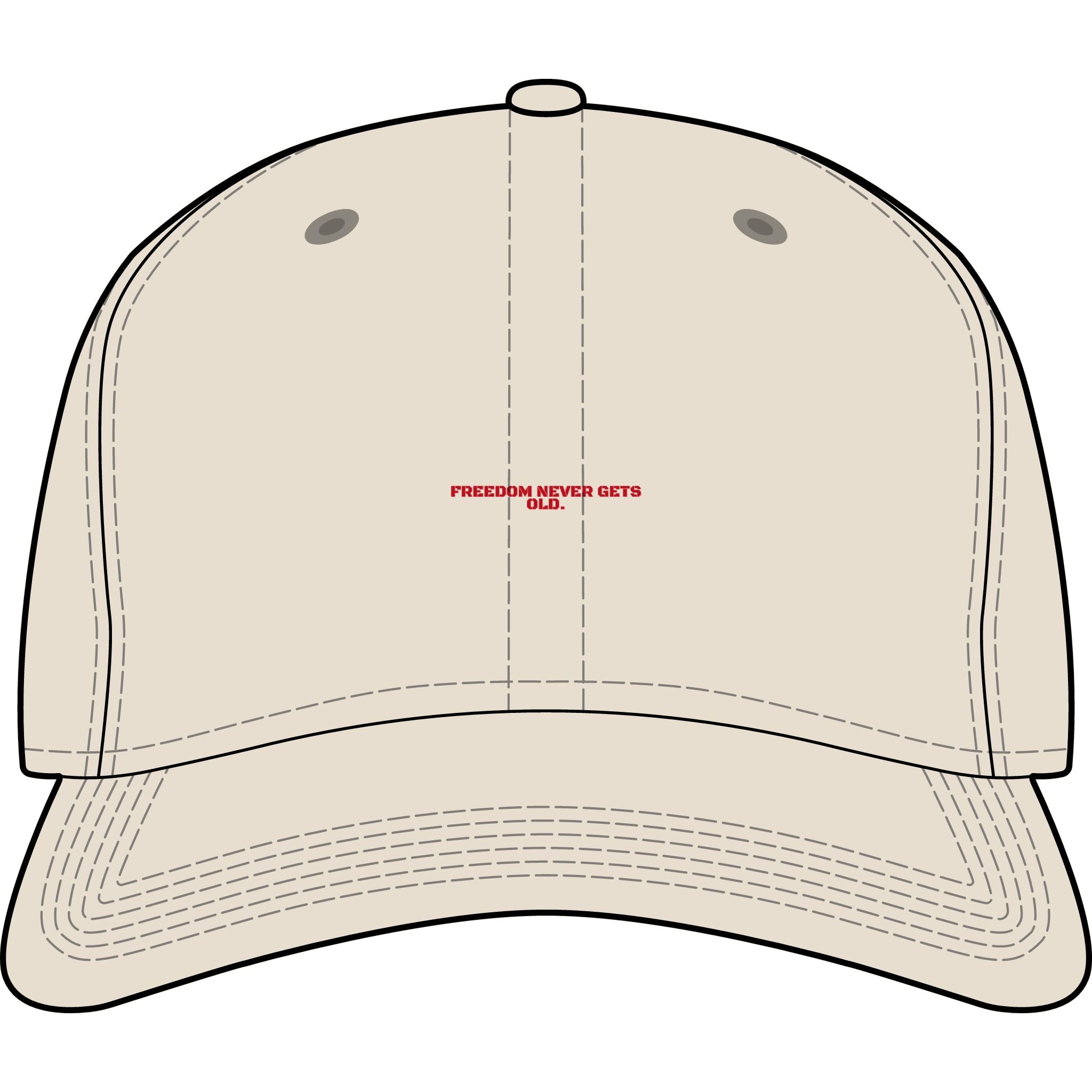 Freedom Never Gets Old. - Trendy Teez Funny Cap mockup