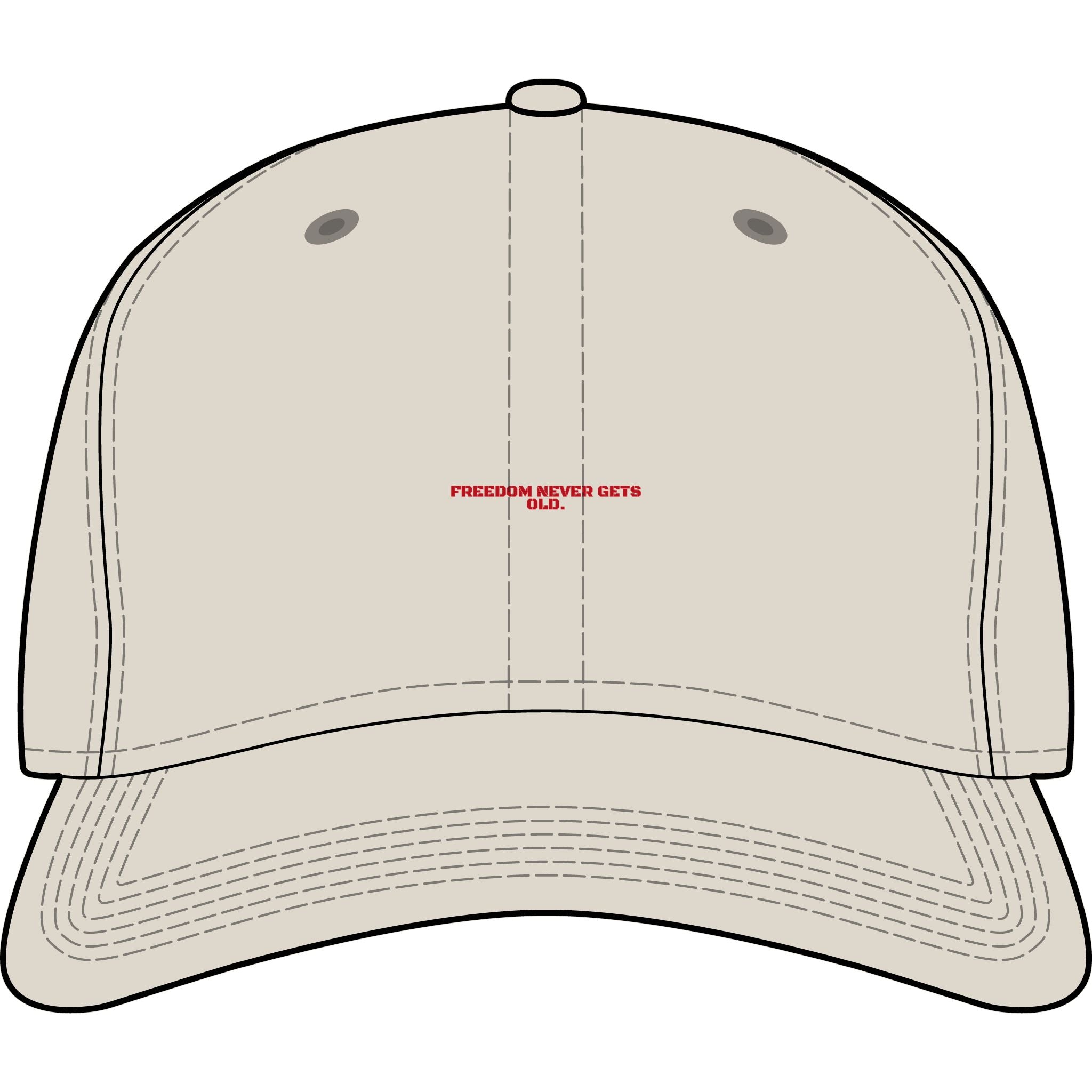 Freedom Never Gets Old. - Trendy Teez Funny Cap mockup