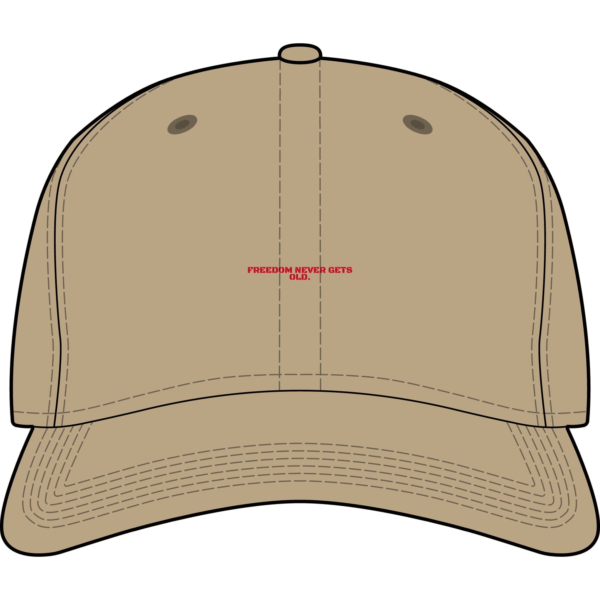 Freedom Never Gets Old. - Trendy Teez Funny Cap mockup