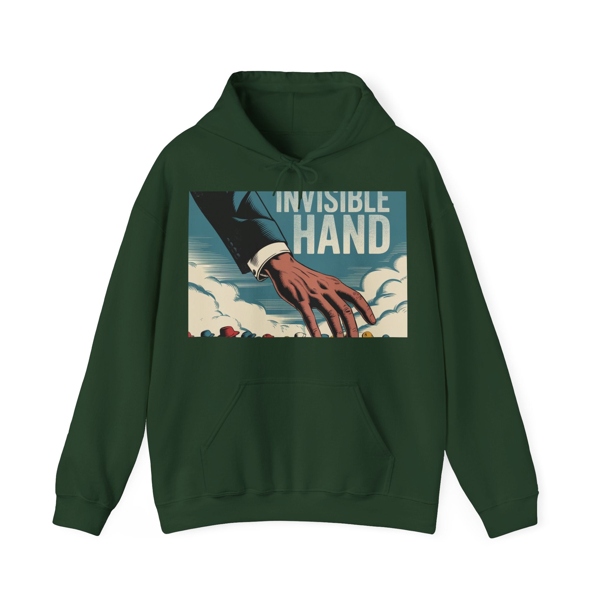 The Invisible Hand - Trendy Teez Funny Hoodie mockup