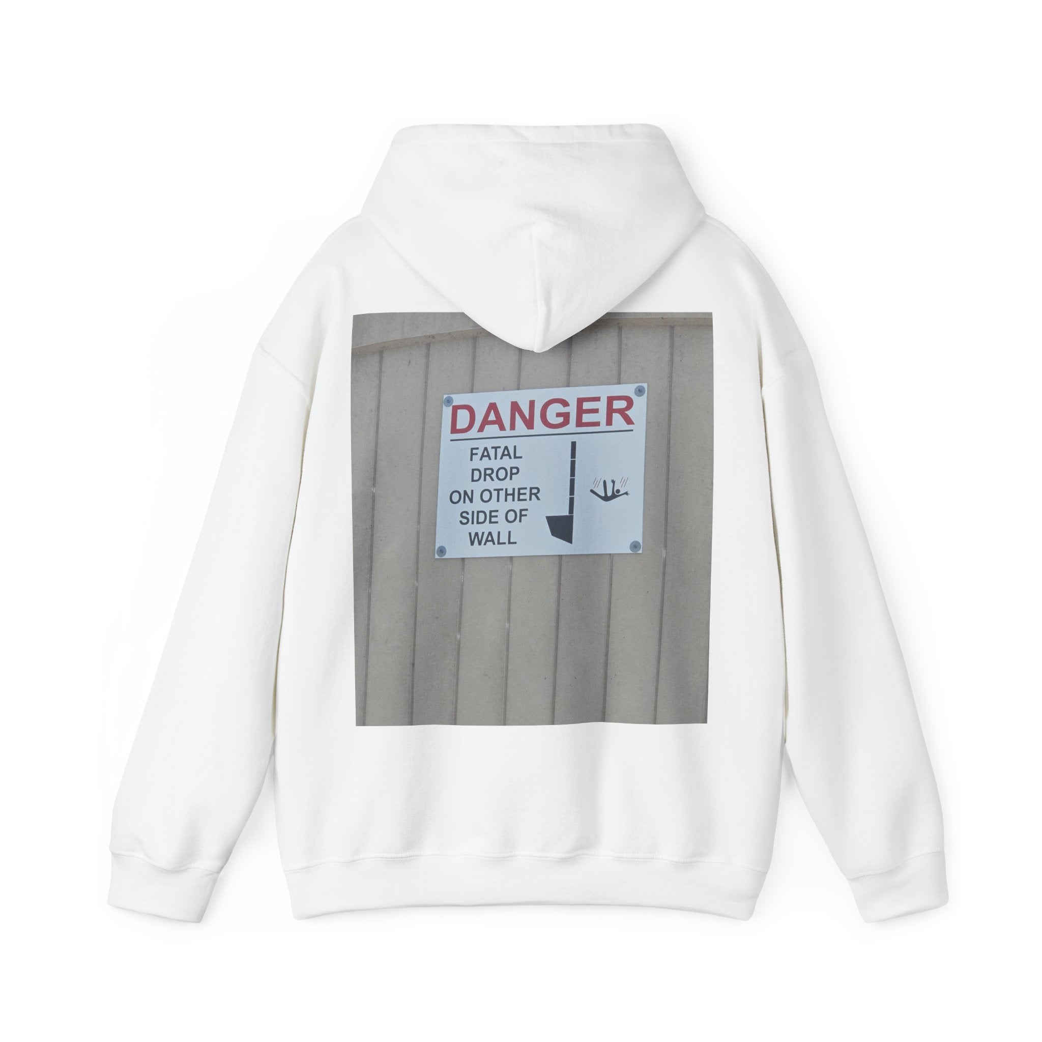 A Sign In A Plaza Near My House. This Wall Back... — Hard Hoodie (Back Print)