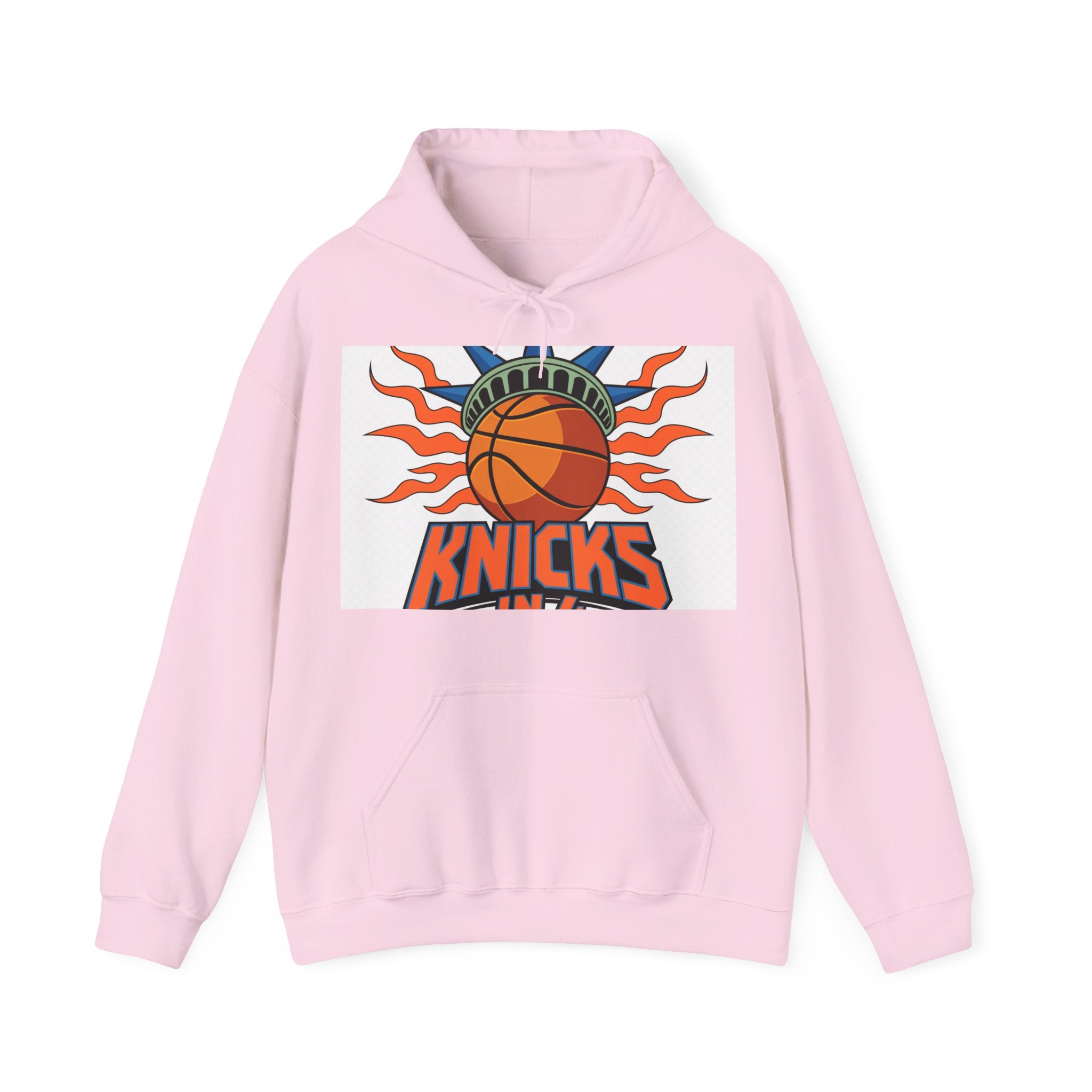 Knicks In 4 Liberty Ball - Trendy Teez Hoodie (Graphic Front + Text Back) mockup