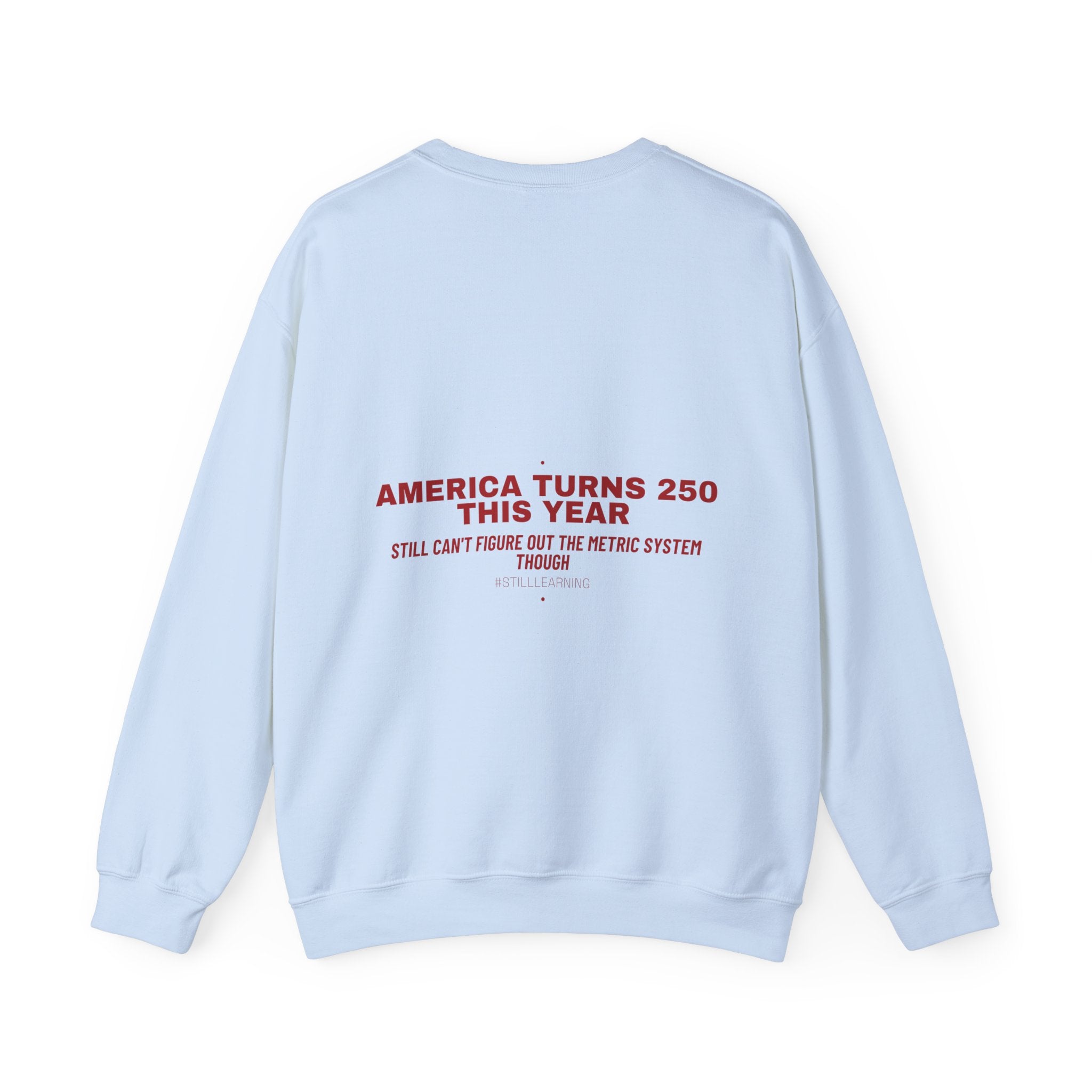 America Turns 250 This Year — Funny Crewneck (Back Print)