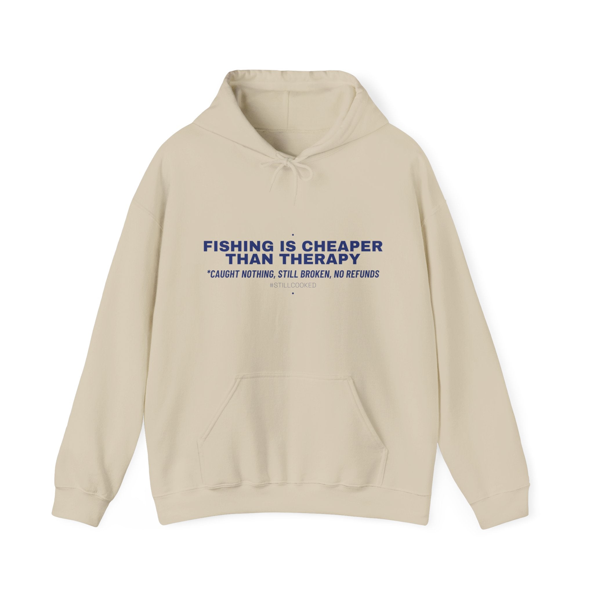 Fishing Is Cheaper Than Therapy - Trendy Teez Funny Hoodie mockup