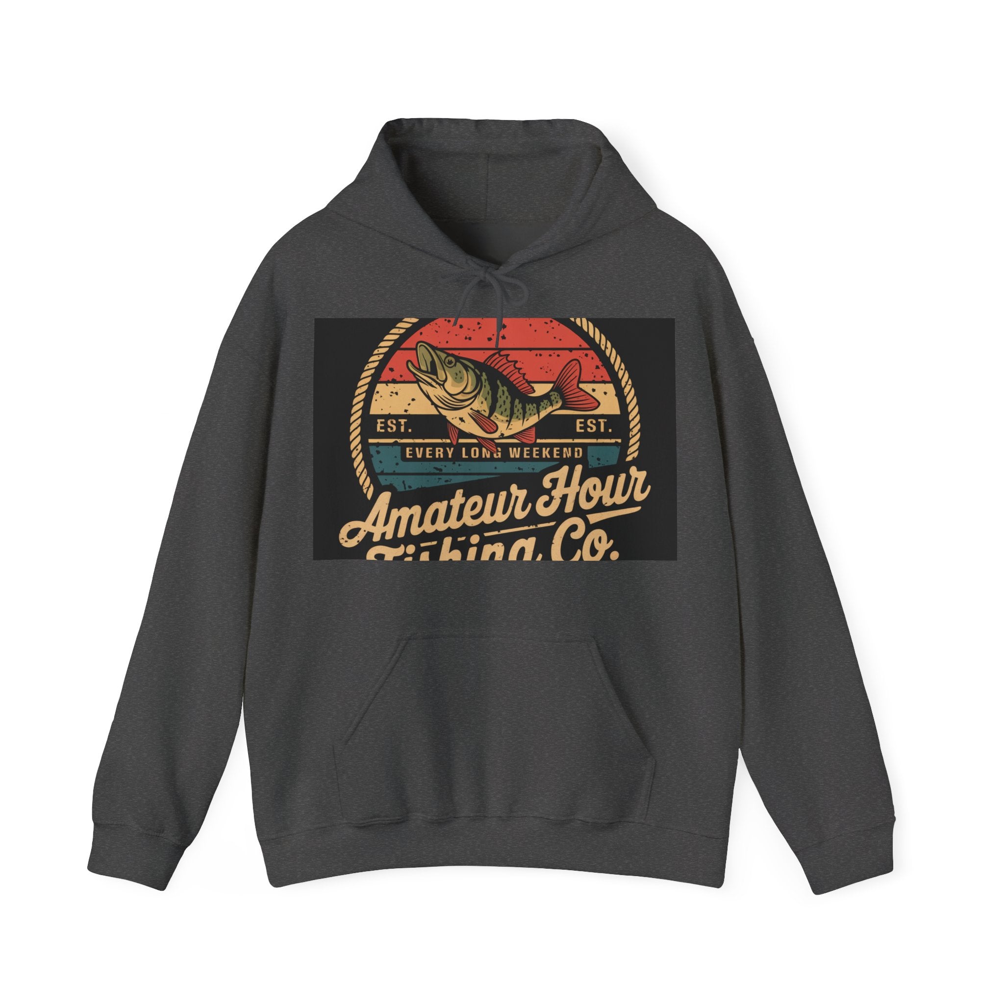 Amateur Hour Fishing Co. - Trendy Teez Funny Hoodie mockup