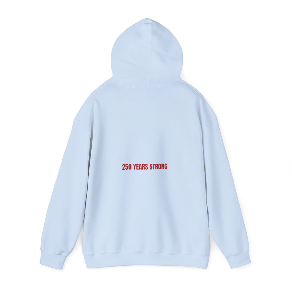 250 Years Strong — Funny Hoodie (Back Print)