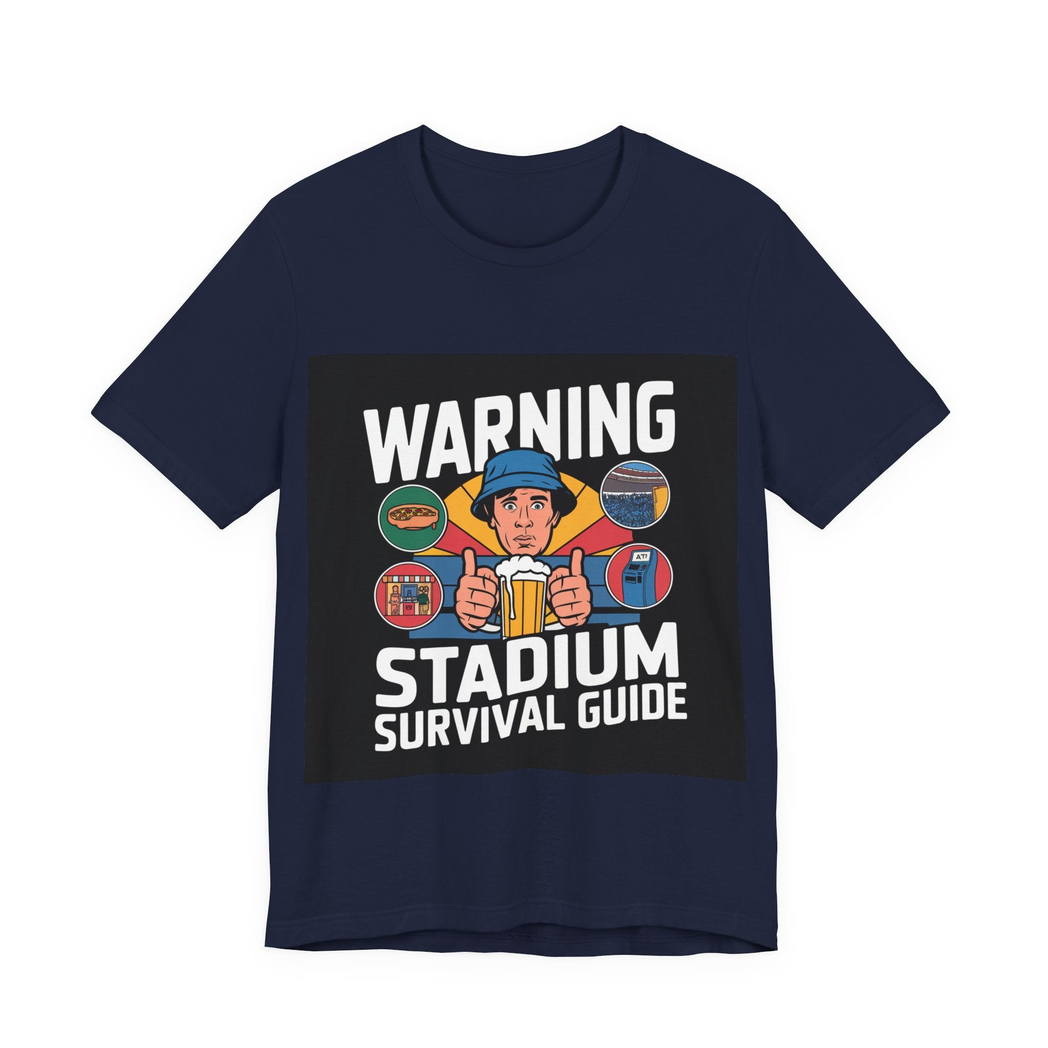 Stadium Survival Guide - Trendy Teez Funny Tee mockup