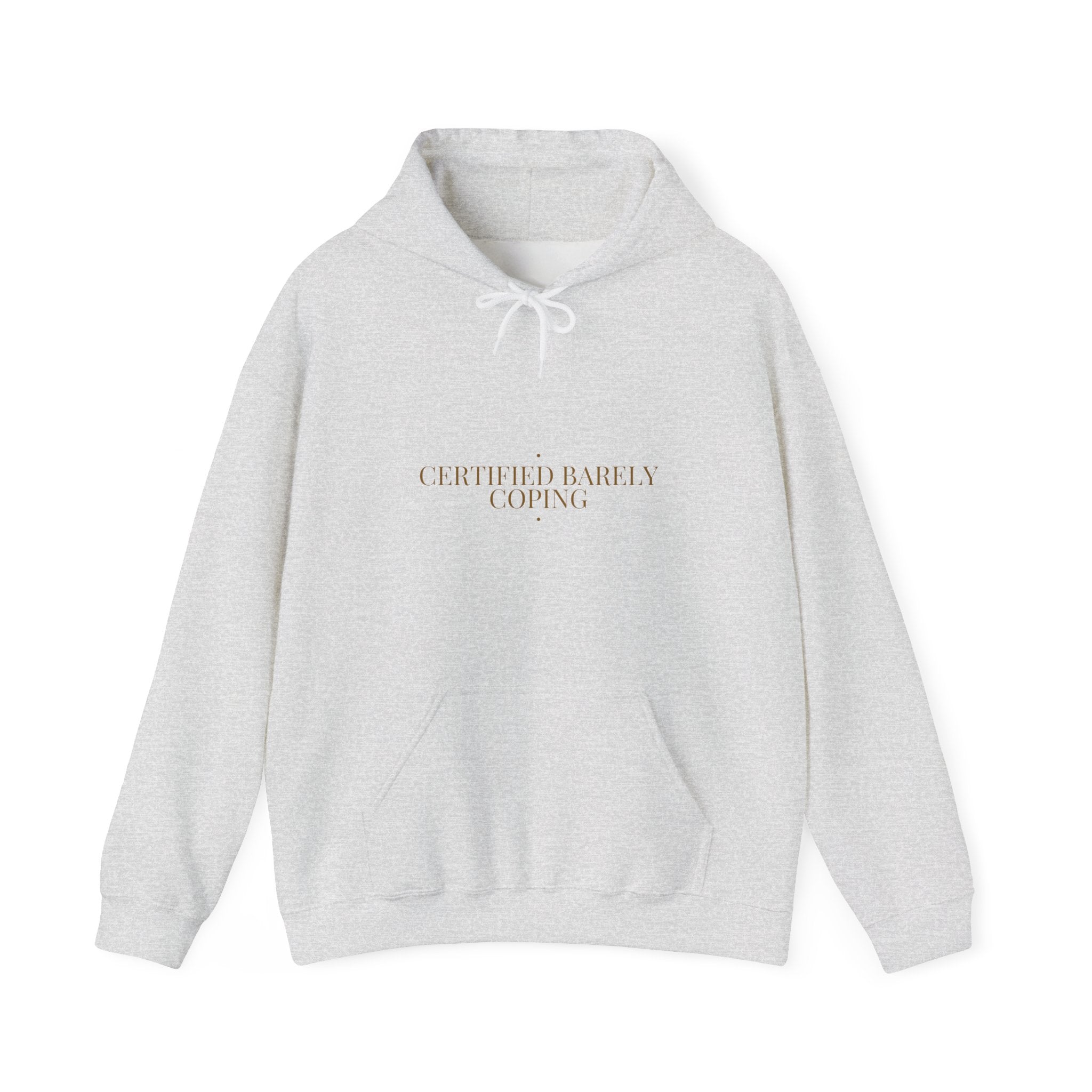 Certified Barely Coping - Trendy Teez Funny Hoodie mockup