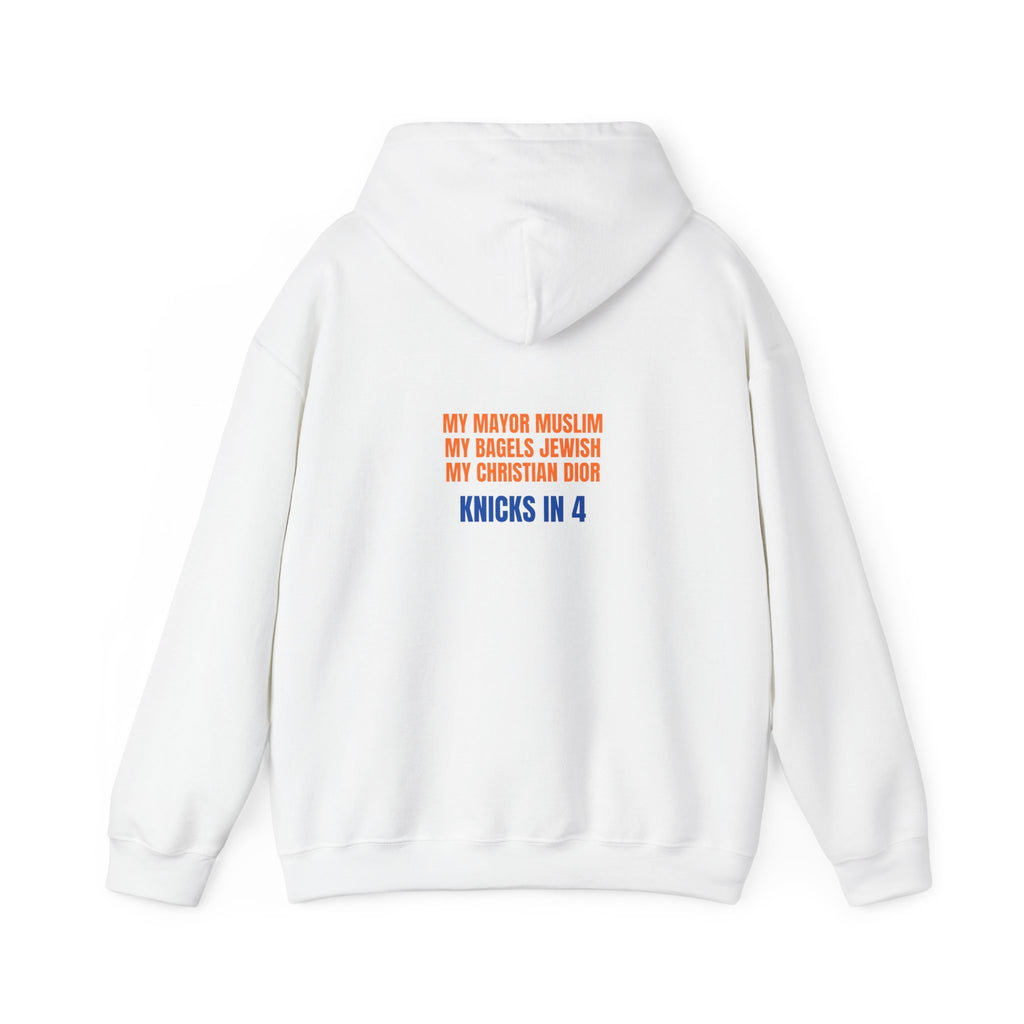 Knicks In 4 Liberty Ball - Trendy Teez Hoodie (Graphic Front + Text Back) mockup