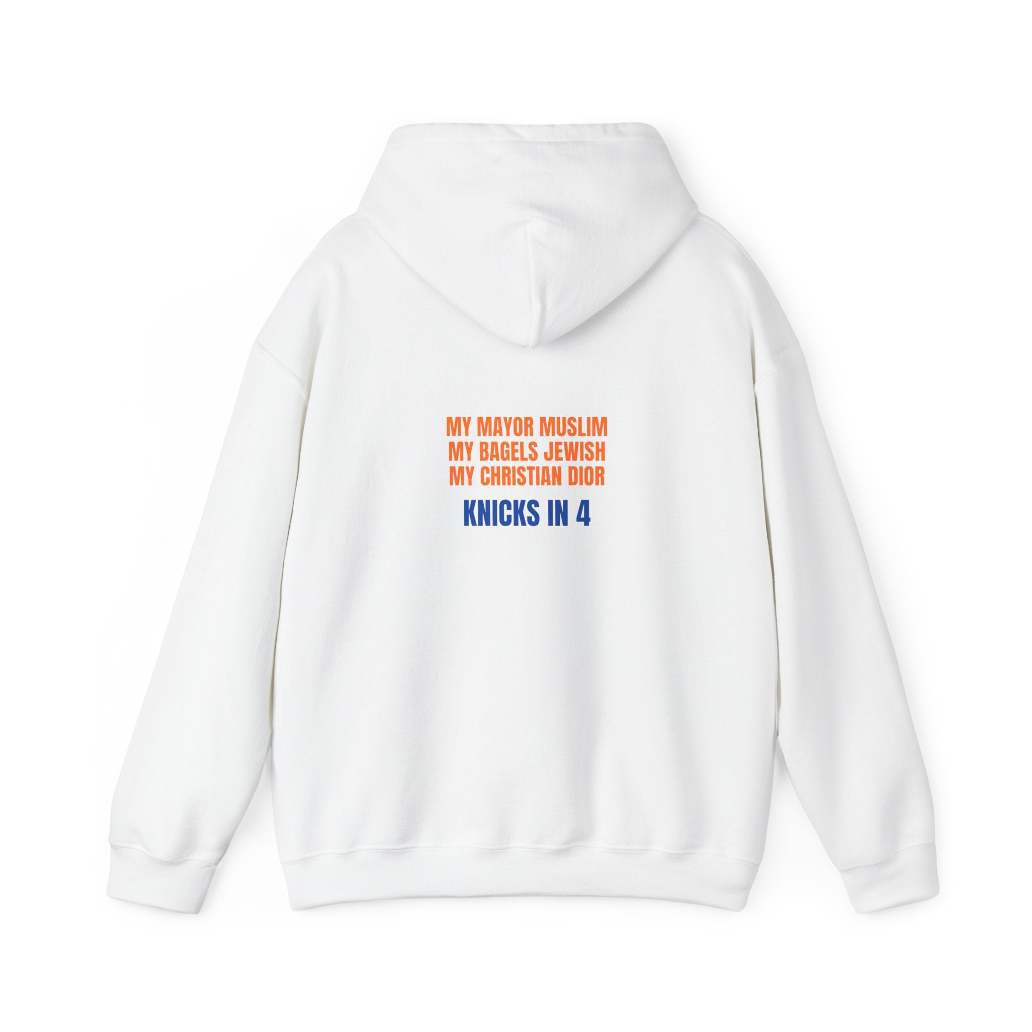 Knicks In 4 Liberty Ball - Trendy Teez Hoodie (Graphic Front + Text Back) mockup