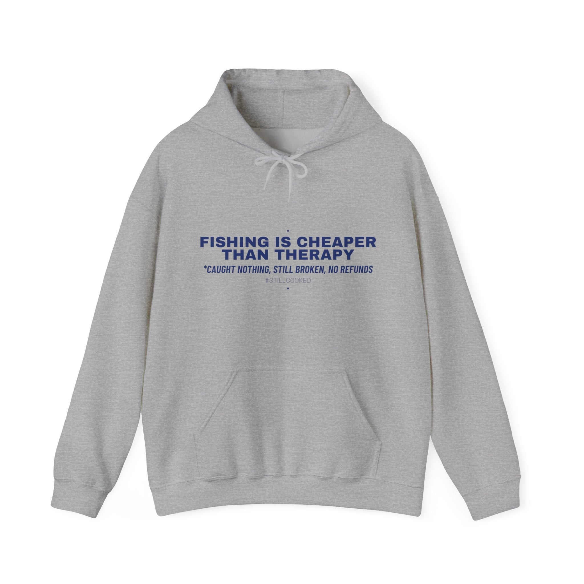 Fishing Is Cheaper Than Therapy - Trendy Teez Funny Hoodie mockup