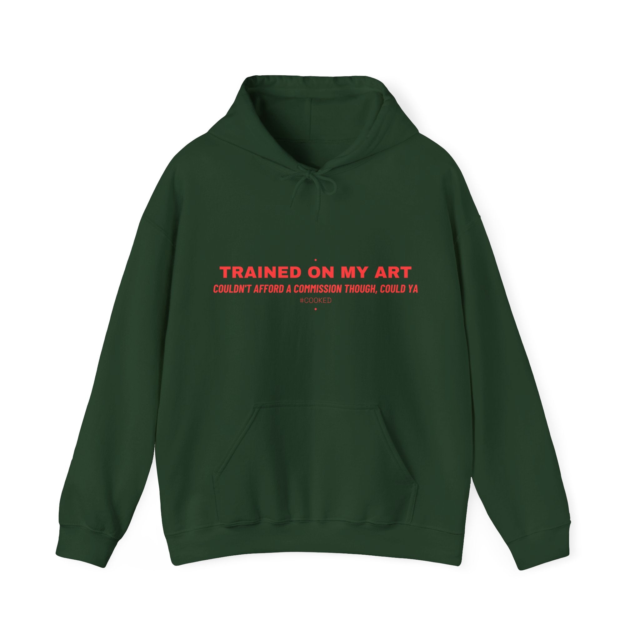 Trained On My Art - Trendy Teez Funny Hoodie mockup