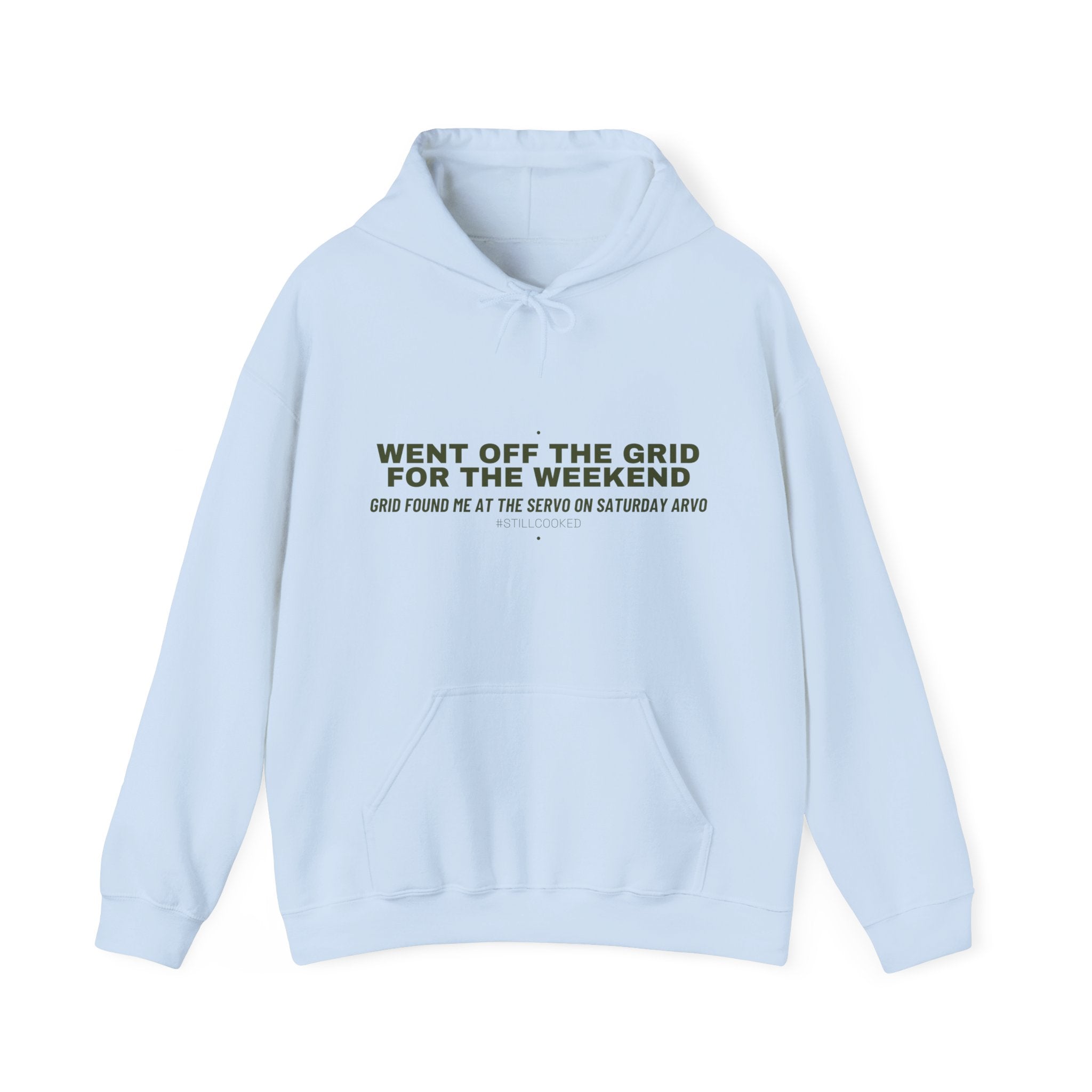Went Off The Grid For The Weekend - Trendy Teez Funny Hoodie mockup