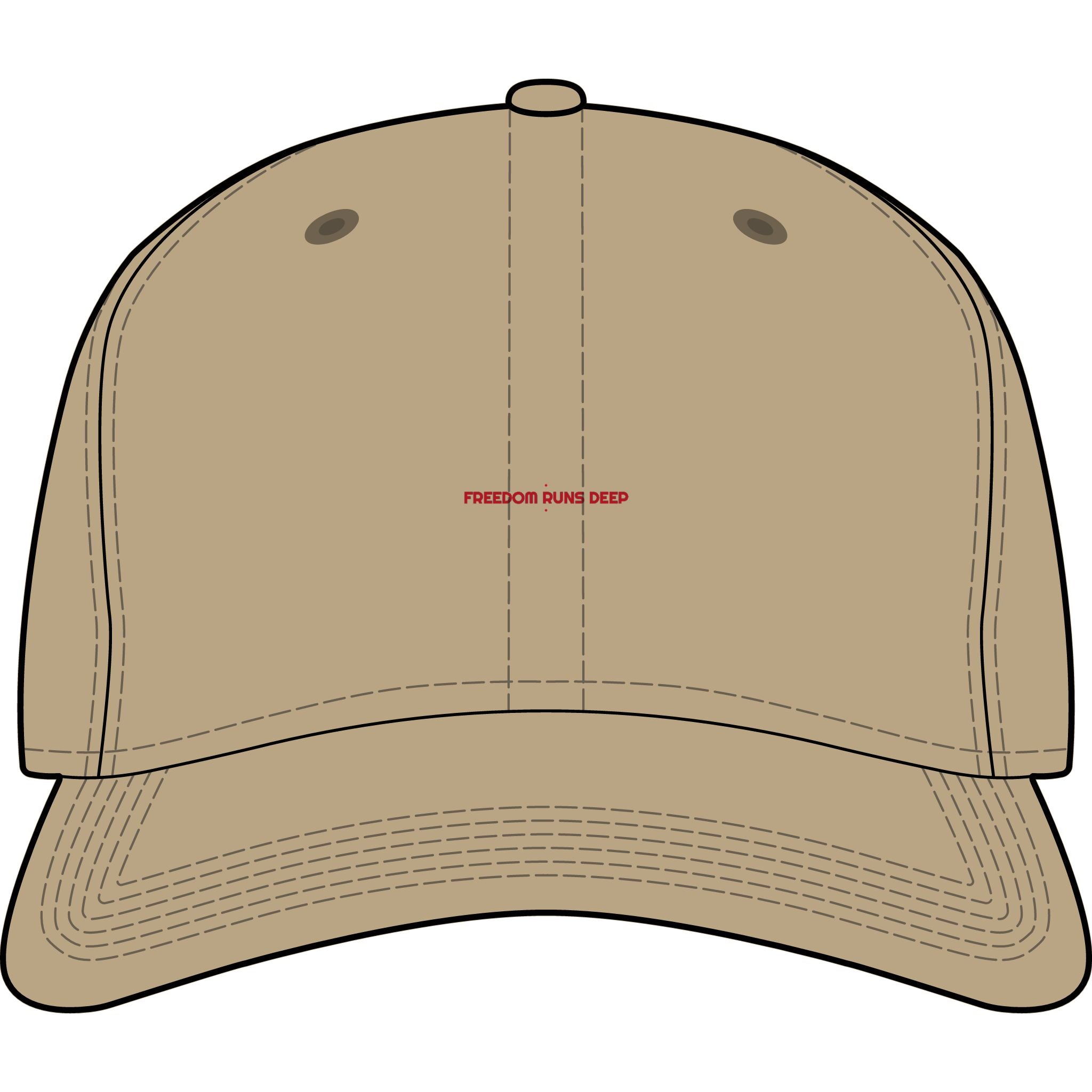 Freedom Runs Deep - Trendy Teez Funny Cap mockup