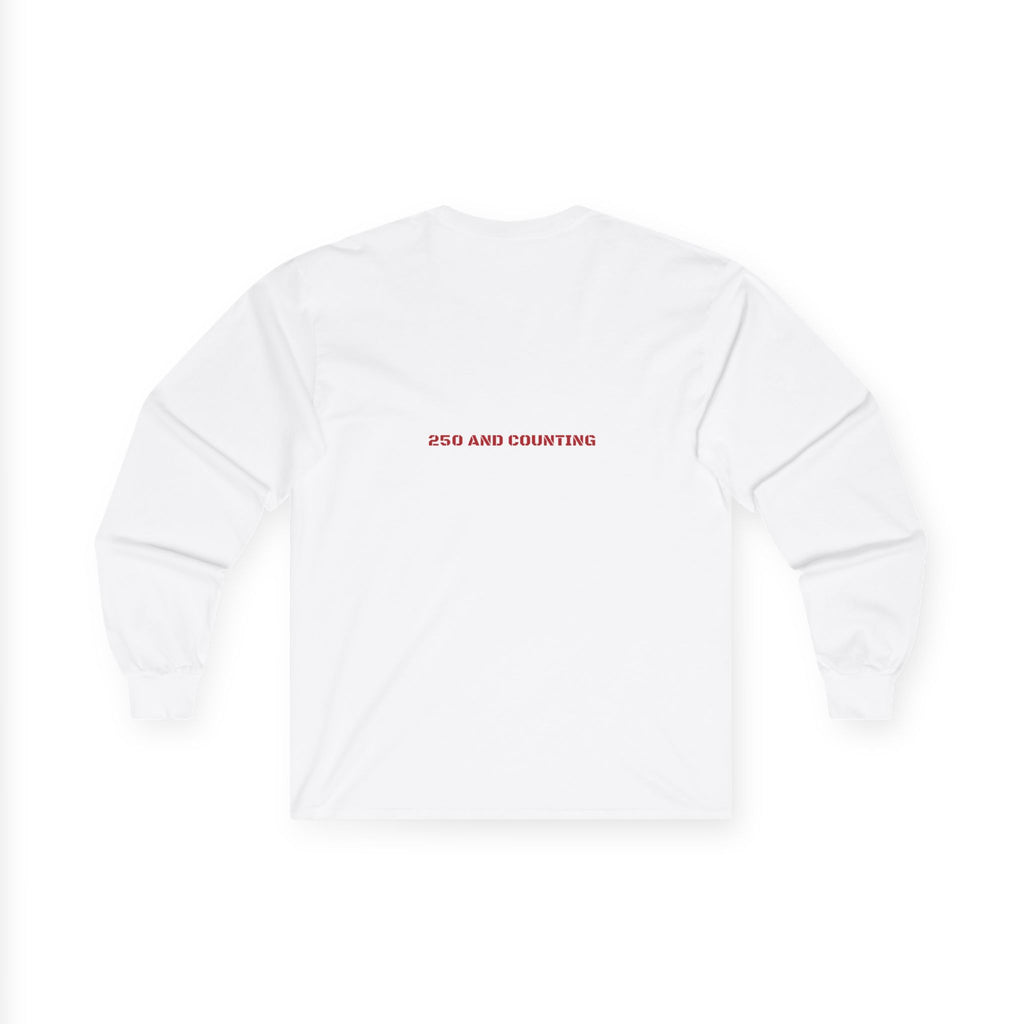 250 And Counting - Trendy Teez Funny Long Sleeve (Back Print) mockup