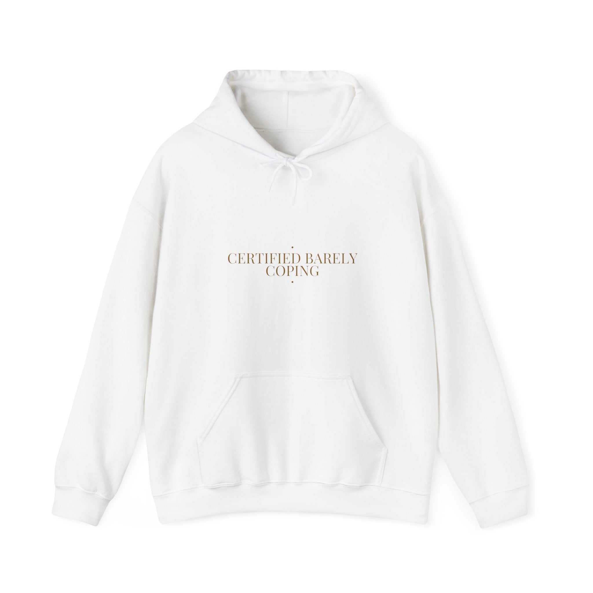 Certified Barely Coping - Trendy Teez Funny Hoodie mockup
