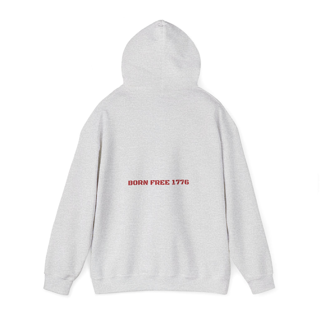 Born Free 1776 — Funny Hoodie (Back Print)