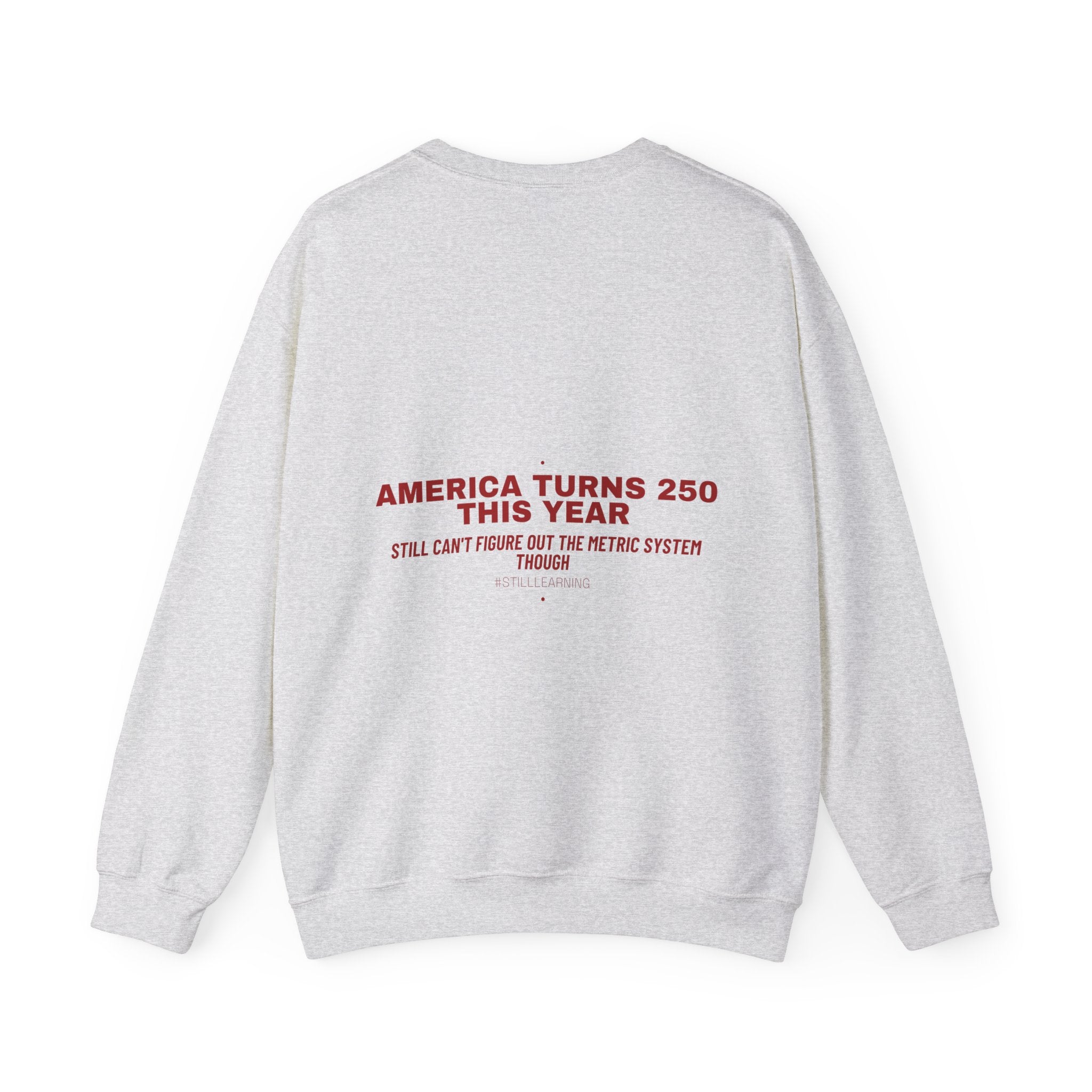 America Turns 250 This Year — Funny Crewneck (Back Print)