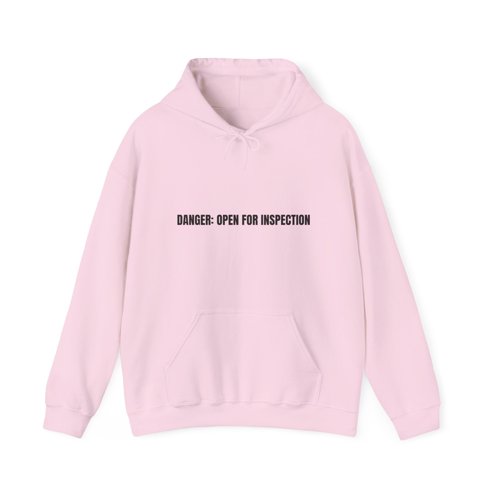 Danger: Open For Inspection - Trendy Teez Funny Hoodie mockup