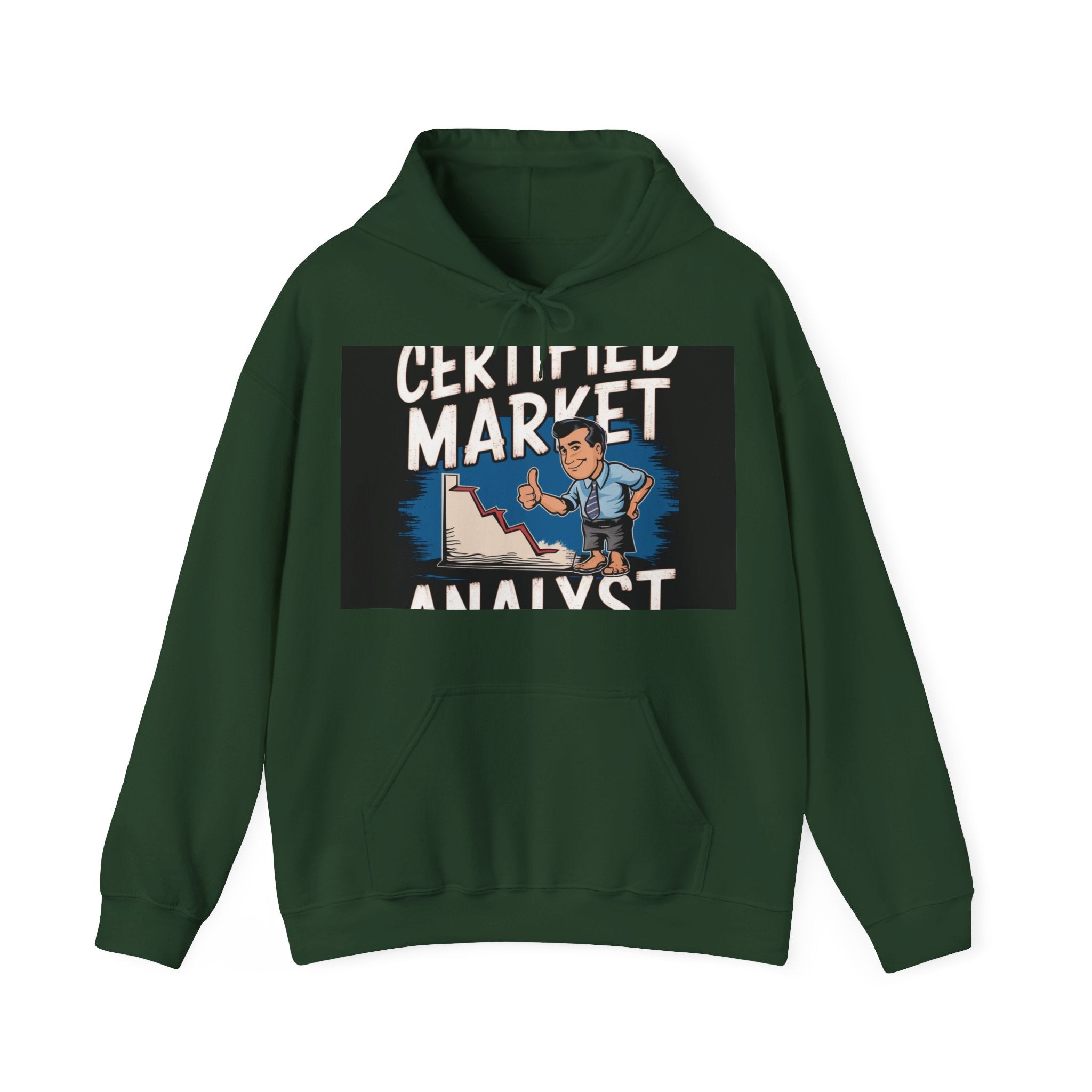 Certified Market Analyst - Trendy Teez Funny Hoodie mockup