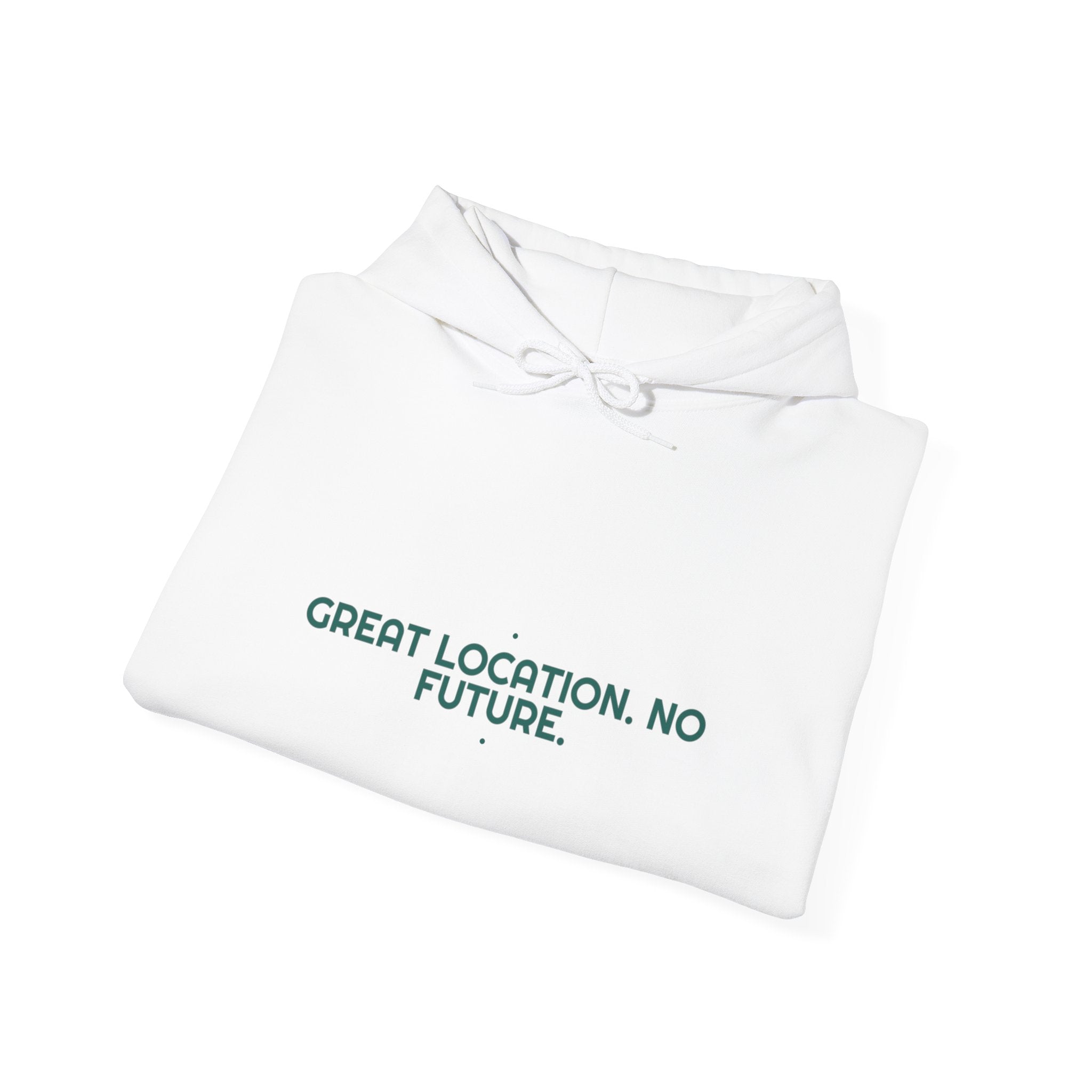 Great Location. No Future. - Trendy Teez Funny Hoodie mockup