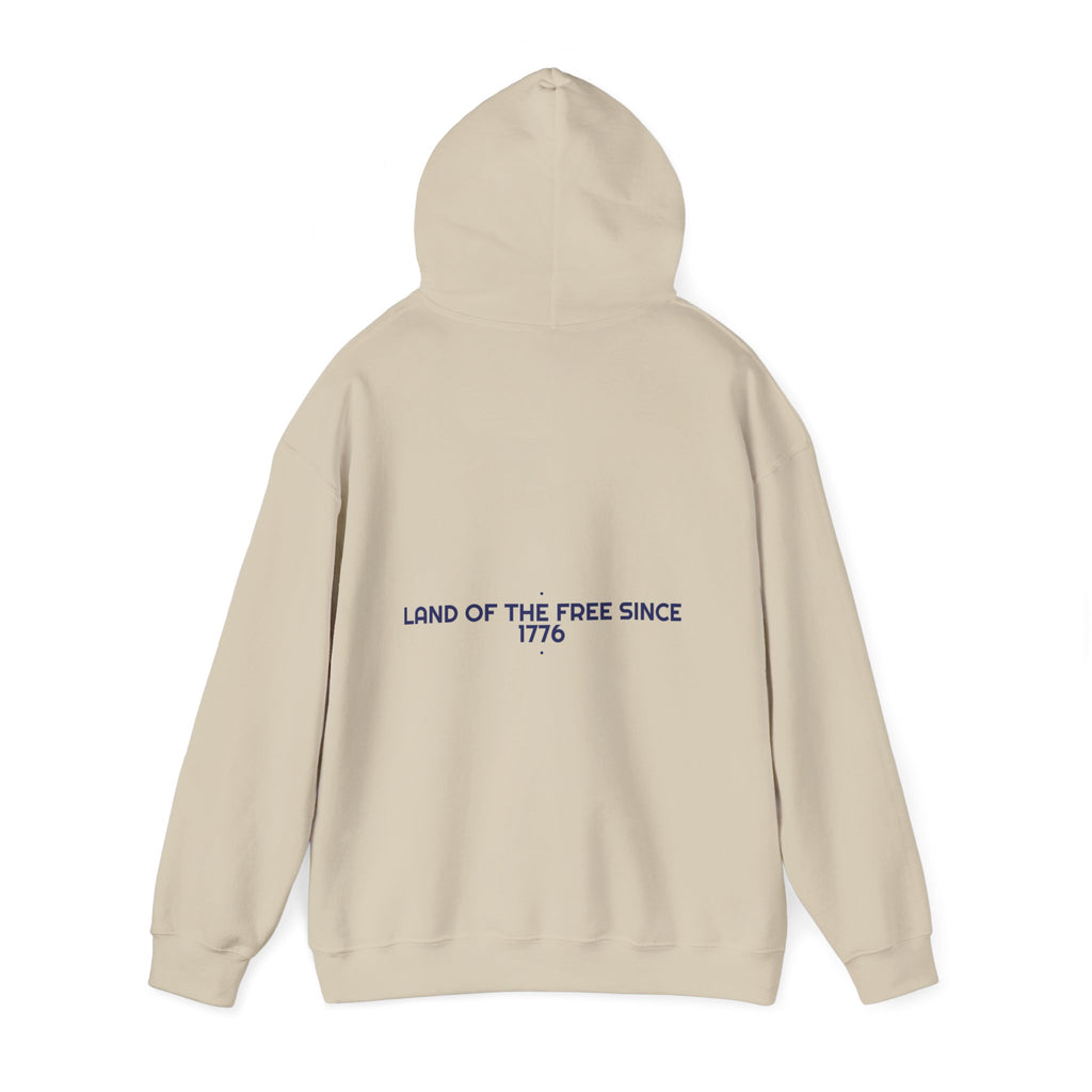 Land Of The Free Since 1776 — Funny Hoodie (Back Print)