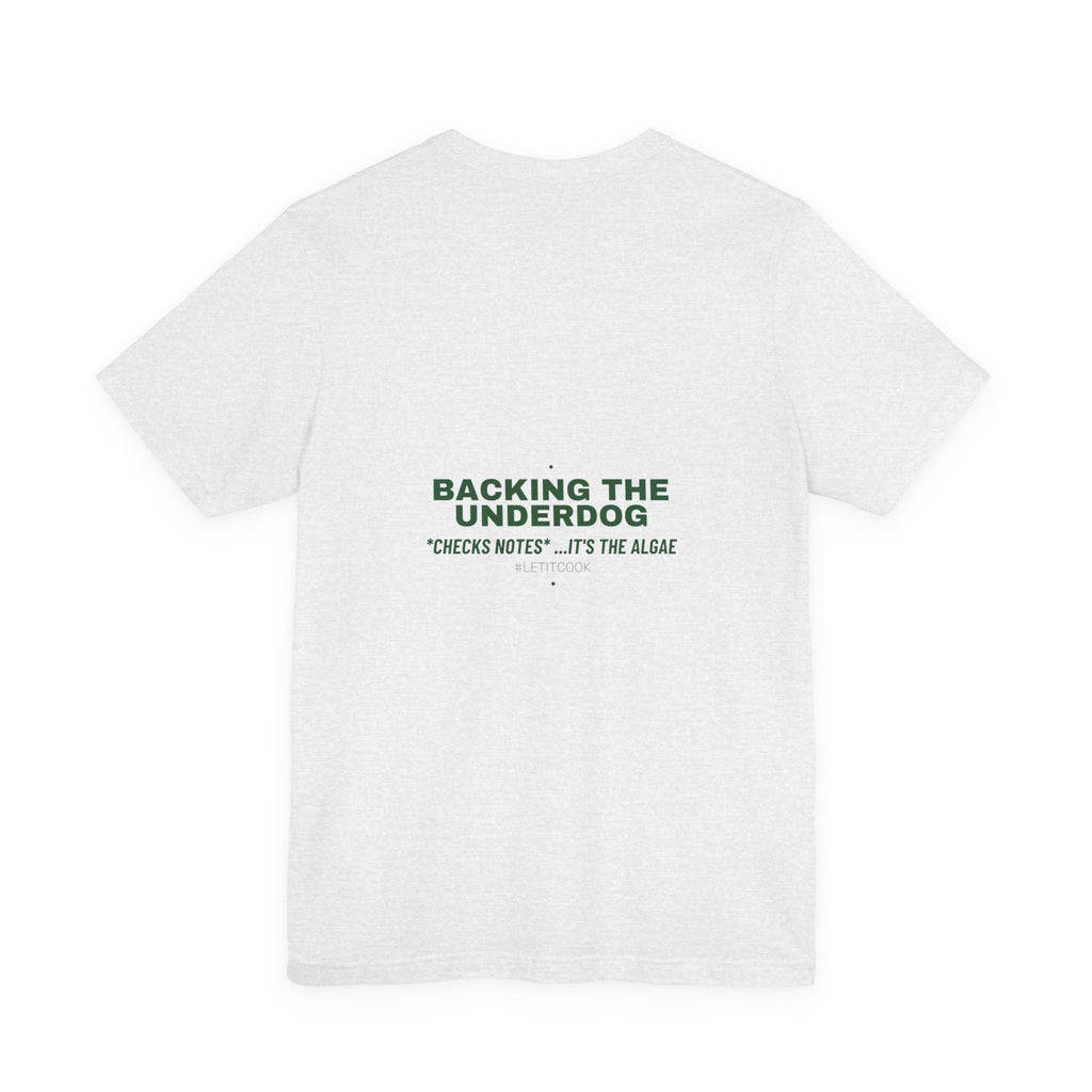 Backing The Underdog - Trendy Teez Funny Tee (Back Print) mockup