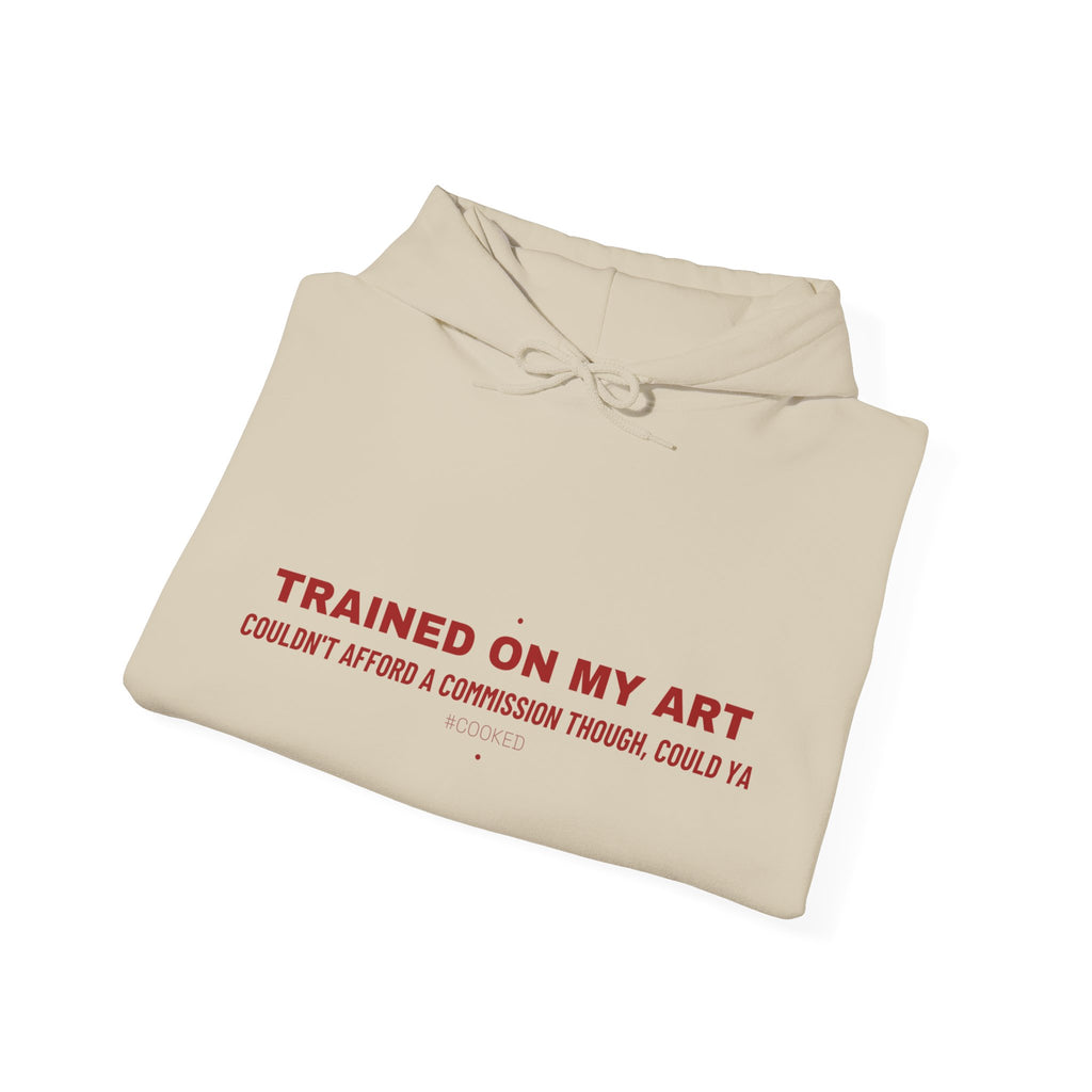 Trained On My Art - Trendy Teez Funny Hoodie mockup